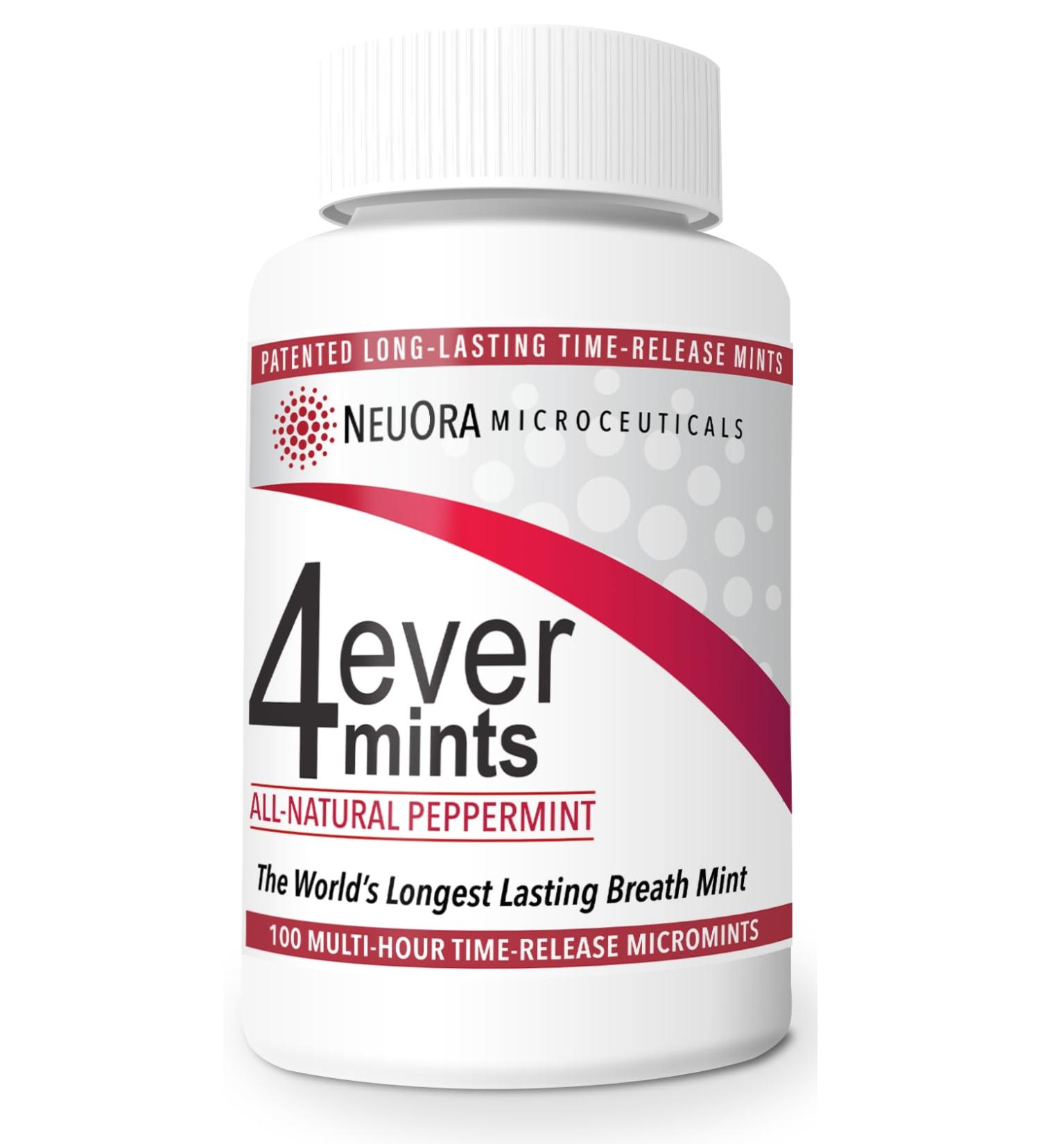 4EverMints - Peppermint Flavor 4-Hour Time Release Breath Mints (100 Tablets)