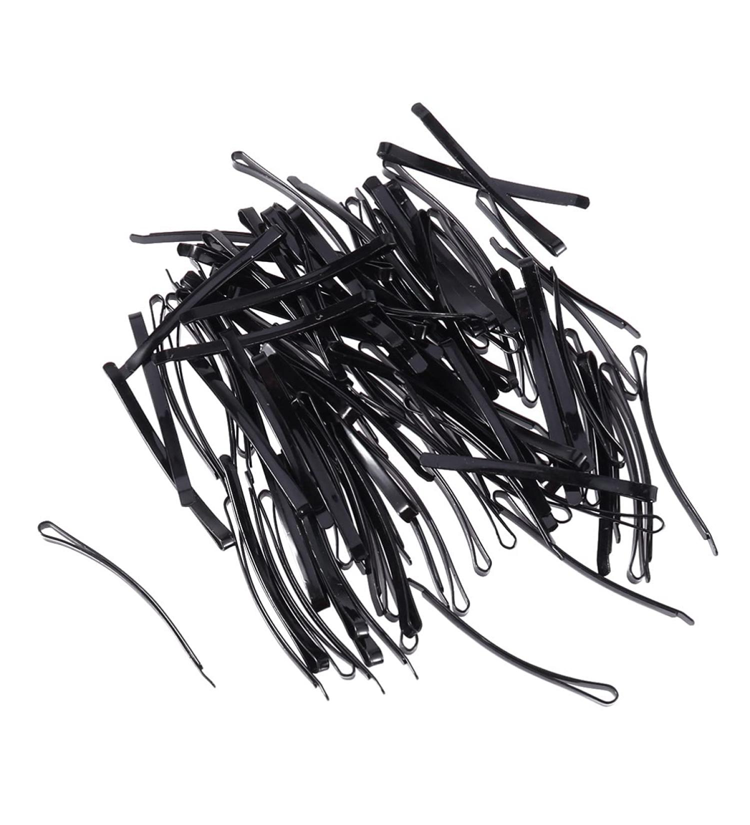 Lurrose 100pcs Black U Shape Stainless Steel Hair Pins for Bun Updo - Ideal for All Hair Types | Durable & Stylish Hair Accessories - Buy Online on GoSupps.com