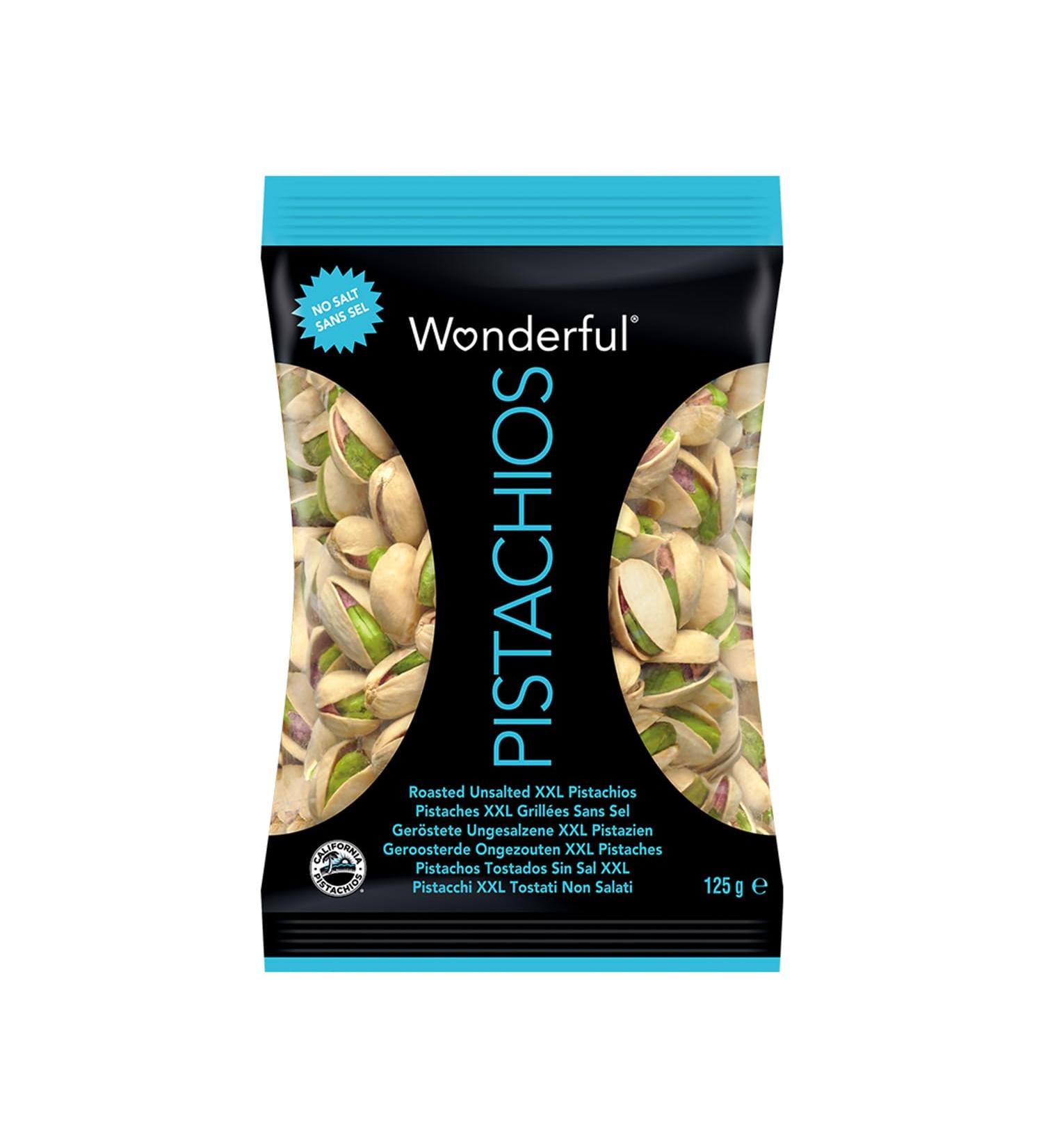Wonderful Pistachios - Pistaches sans sel -8x 125g - Buy Online on GoSupps.com