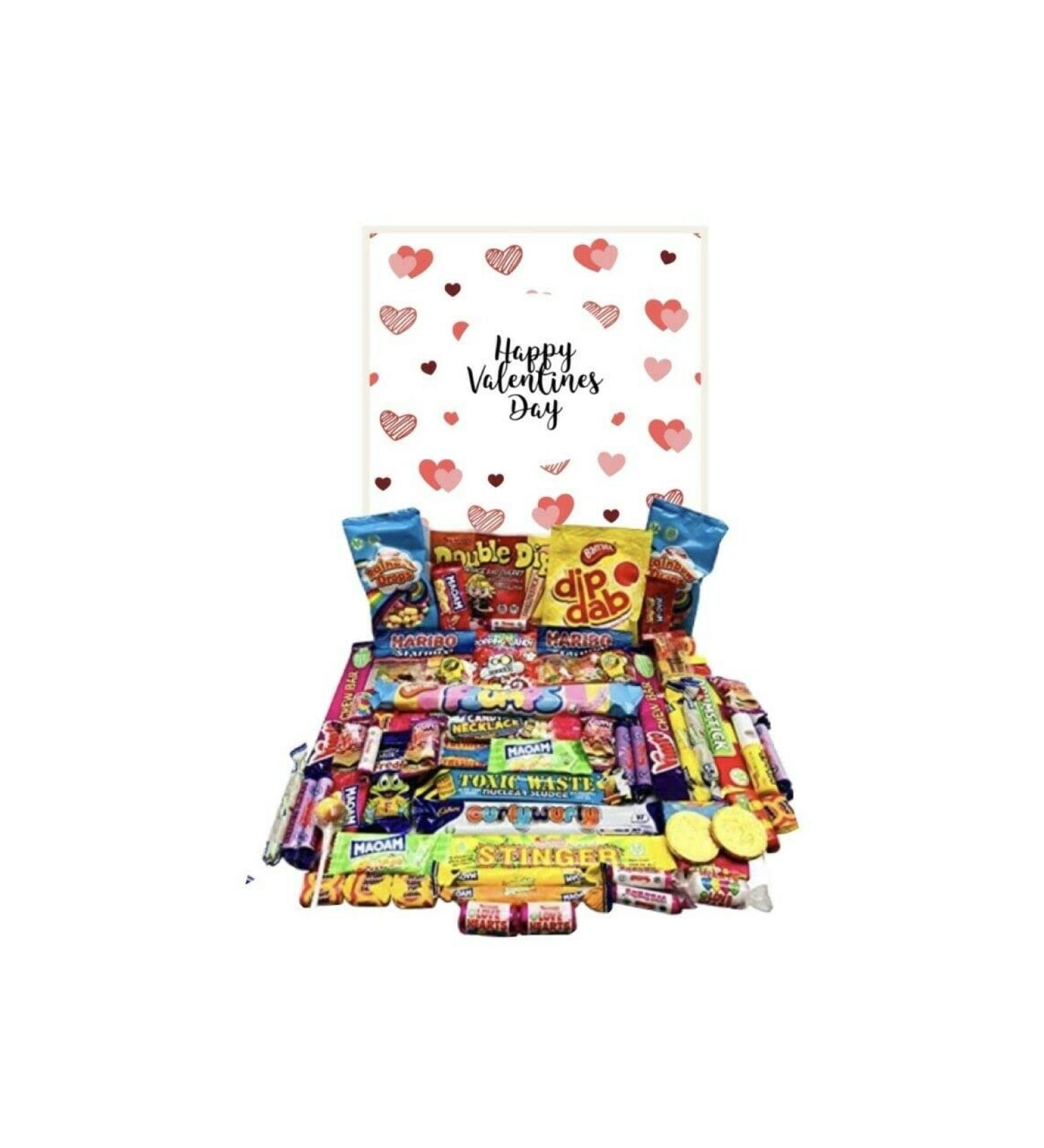 Happy Valentine Day Pick Mix Ultimate Retro Sweets Box Sweet Candy Hamper Gift for her/him 14 th February - Buy Online on GoSupps.com