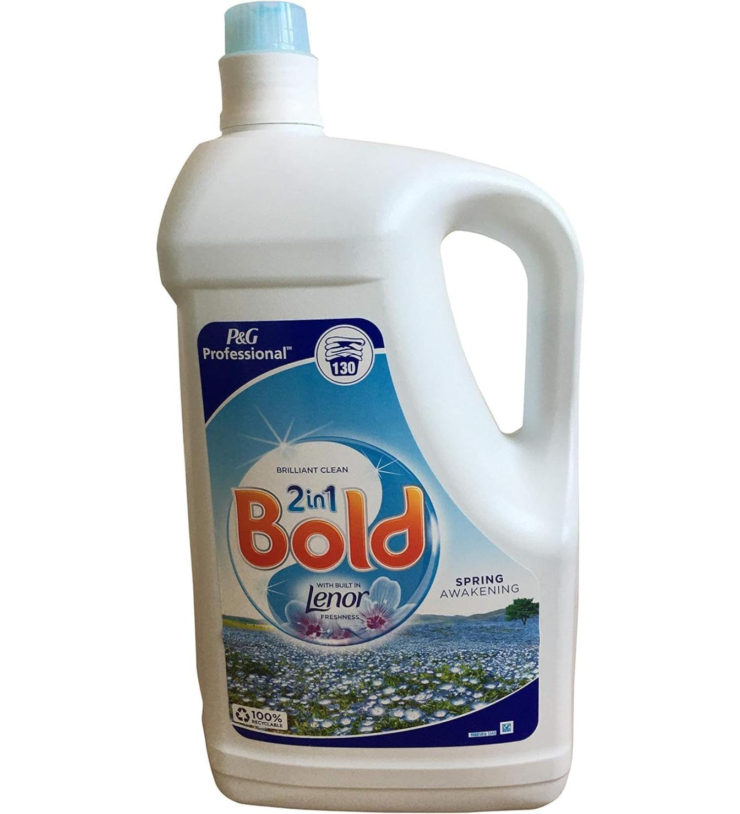 Bold 2 in 1 Bio Laundry Detergent Liquid with Lenor Freshness Spring Awakening 130 Wash 5 ml - By Shop 4 Less