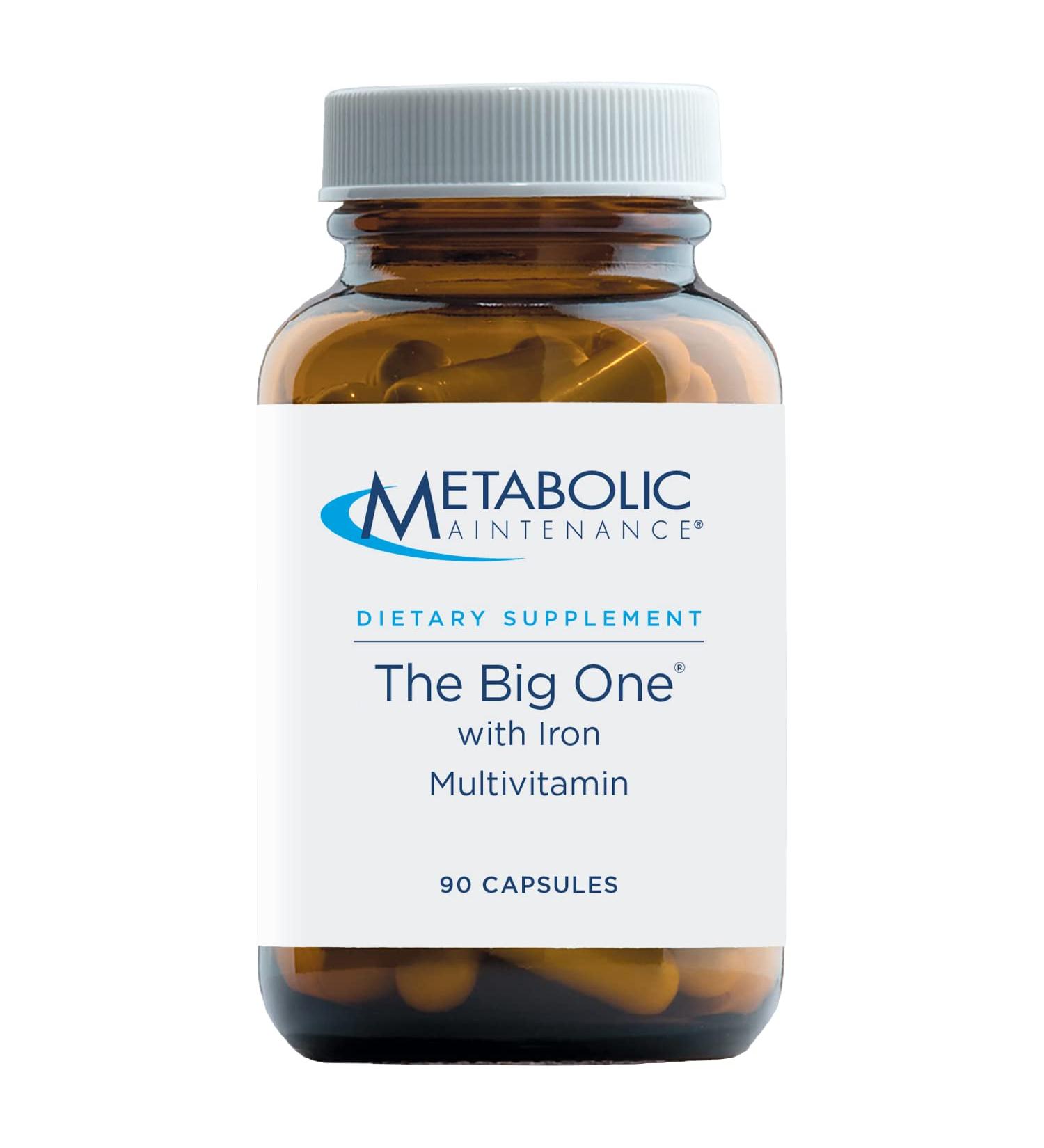 Metabolic Maintenance The Big One with Iron - Daily Multivitamin with Vitamin A, Vitamin B, Folate & Trace Minerals (90 Capsules) - Buy Online on GoSupps.com