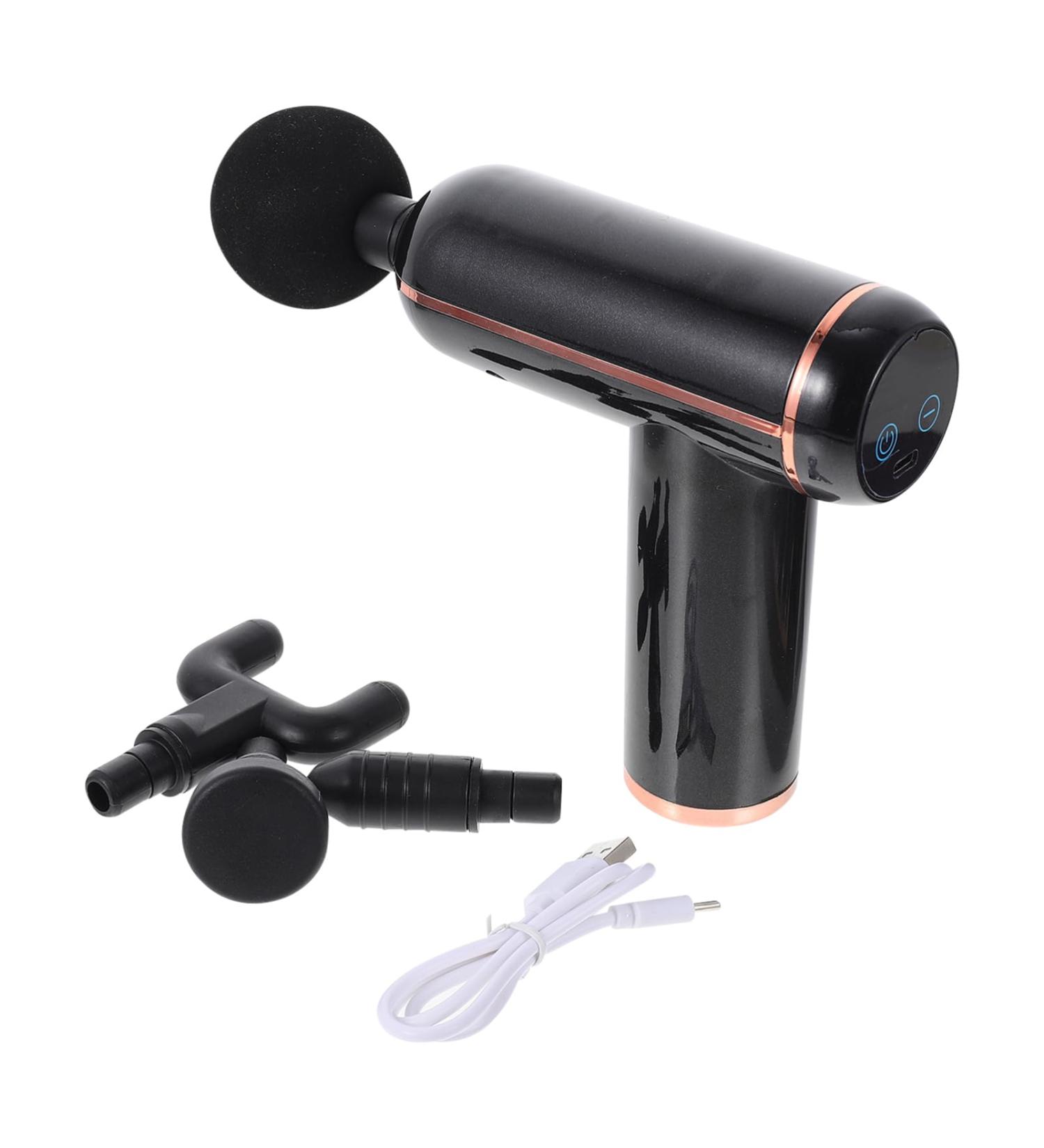 Wireless Fascia Gun - Percussion Massage Device for Muscle Relief | Personal Muscle Massager Fitness Tool Cervical Massage - Compact & Portable Black - Buy Online on GoSupps.com
