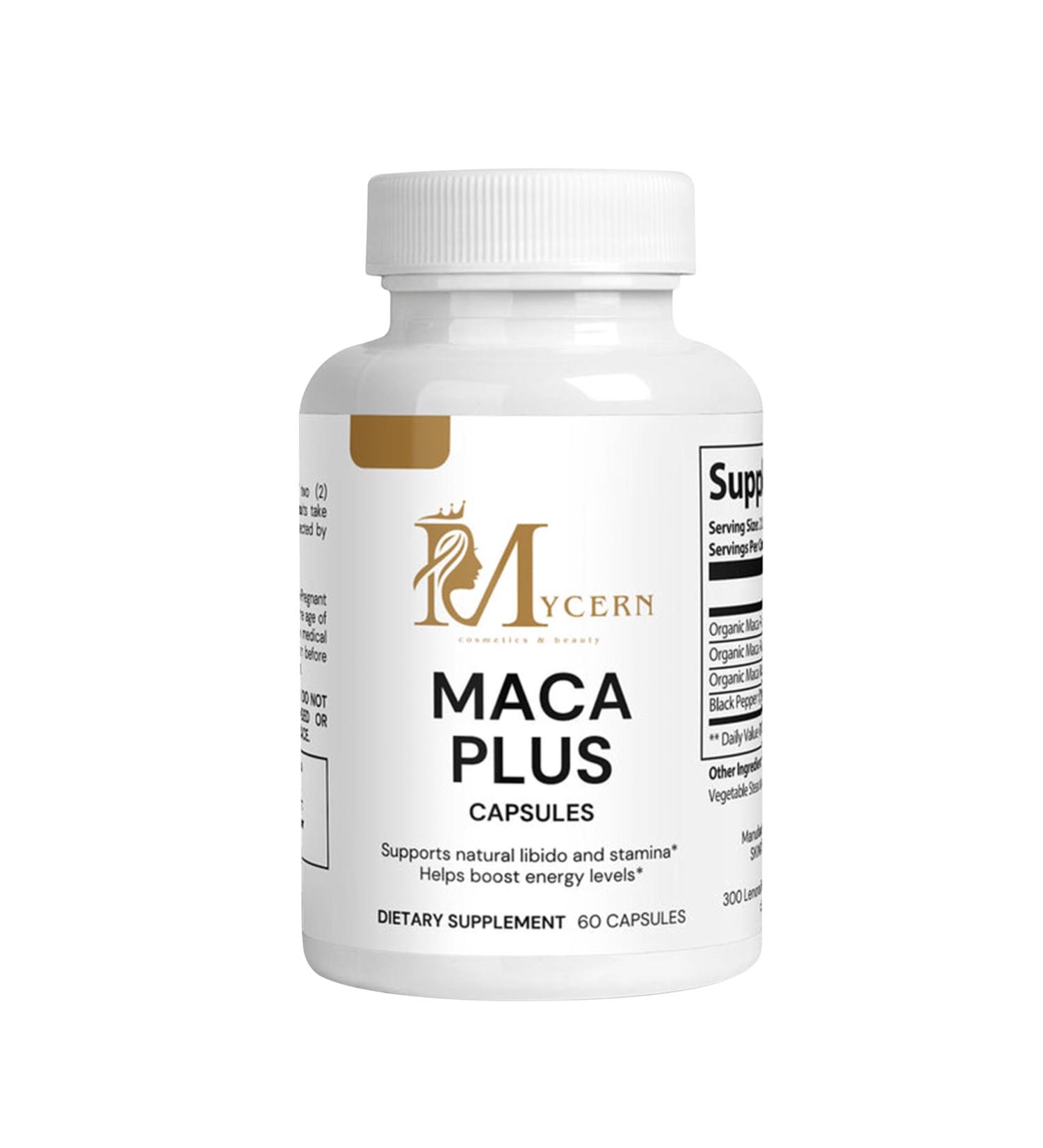 Maca Plus Capsules with Red, Black & Yellow Maca 1500mg High Potency Root Blend 60 Caps Supports Active Lifestyle Made in USA - Buy Online on GoSupps.com