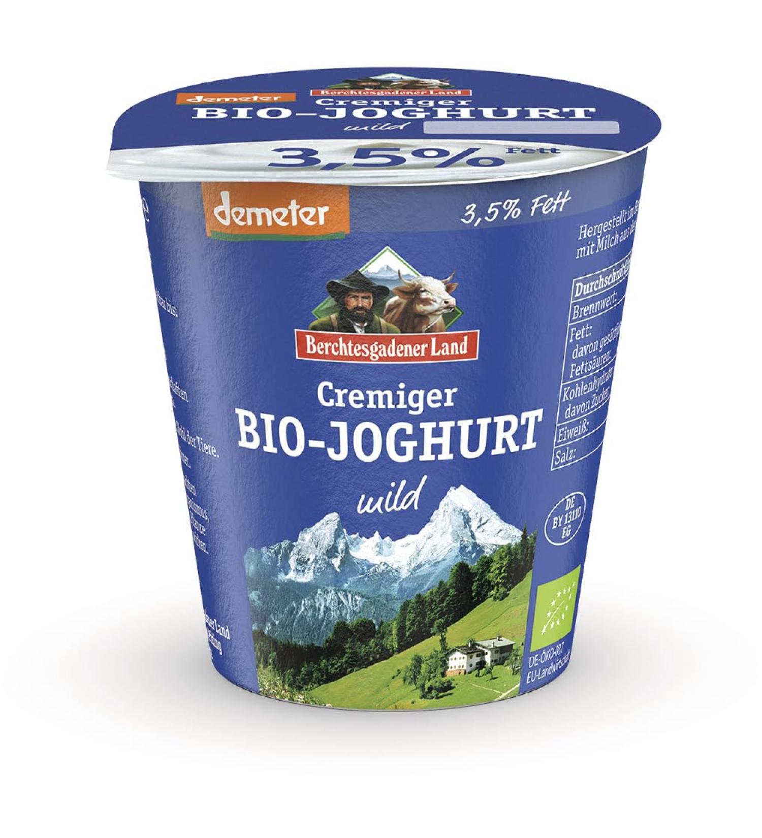 Berchtesgadener Land BGL Creamy Organic Natural Yoghurt 3.5% fat (6 x 150 gr) 150 g (pack of 6)