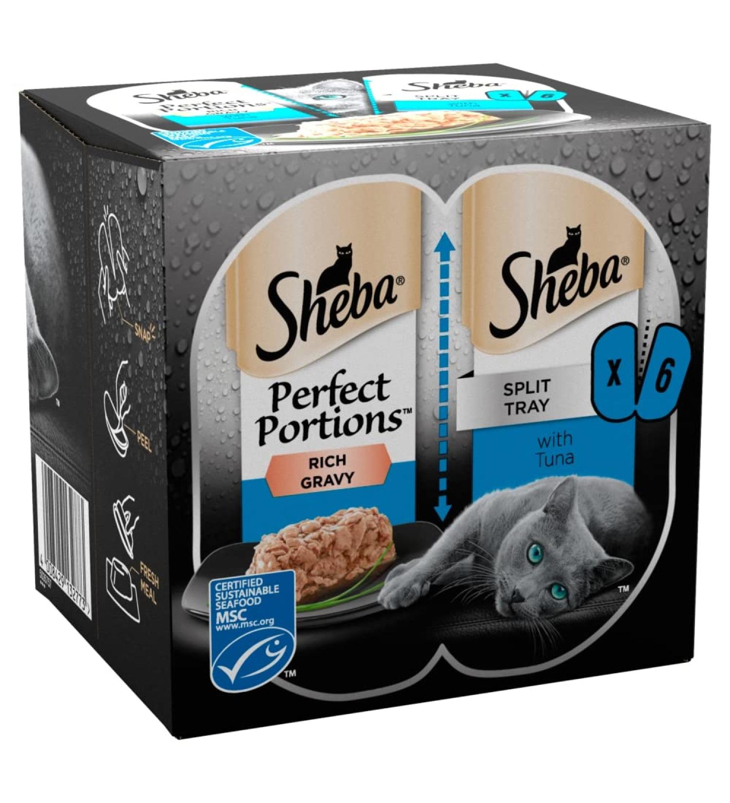 Sheba Portions with Tuna Chunks in Gravy 3x(2x37.5g) Fish