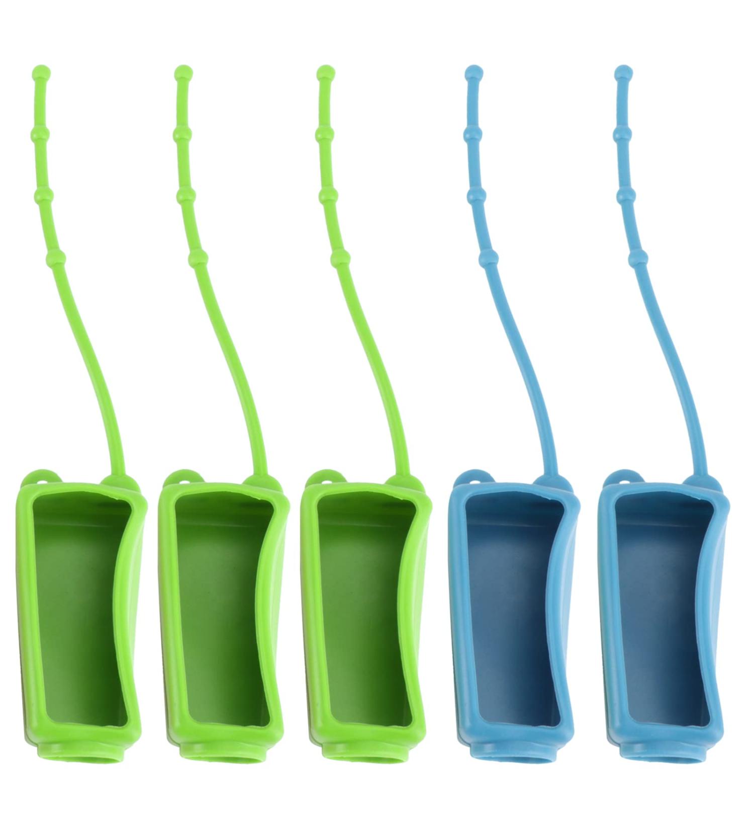 Zerodeko 5pcs Refillable Liquid Soap Bottles Holder | Flexible Silicone Keychain Case for Kids | Travel Hand Gel Sleeve - Buy Online on GoSupps.com
