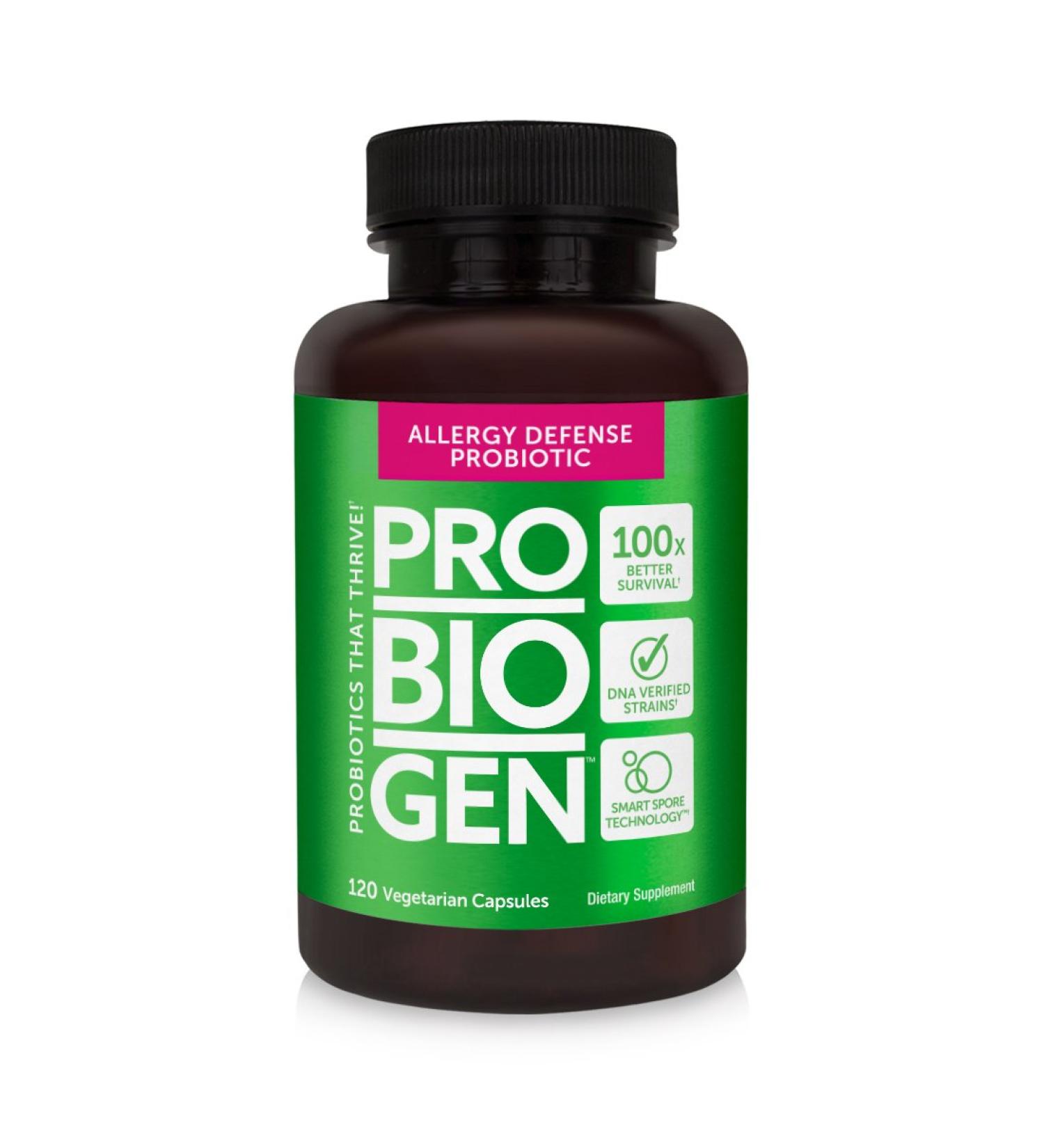 Probiogen Allergy Defense Probiotic: Smart Spore Technology DNA Verified 100X Better Survivability 120 Count