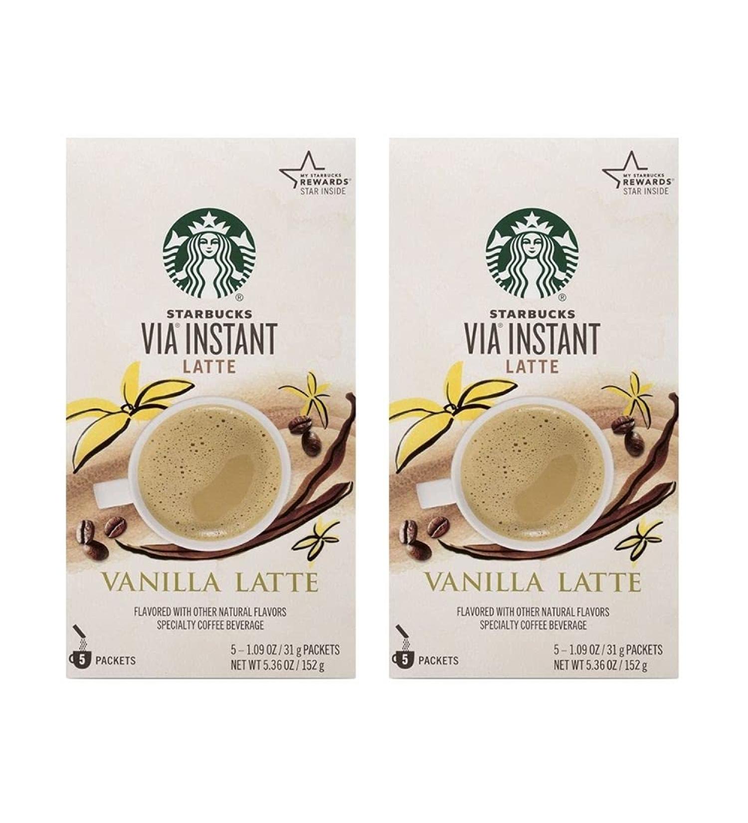 Starbucks VIA Instant Vanilla Latte 10 CT (2 pack) - Buy Online on GoSupps.com