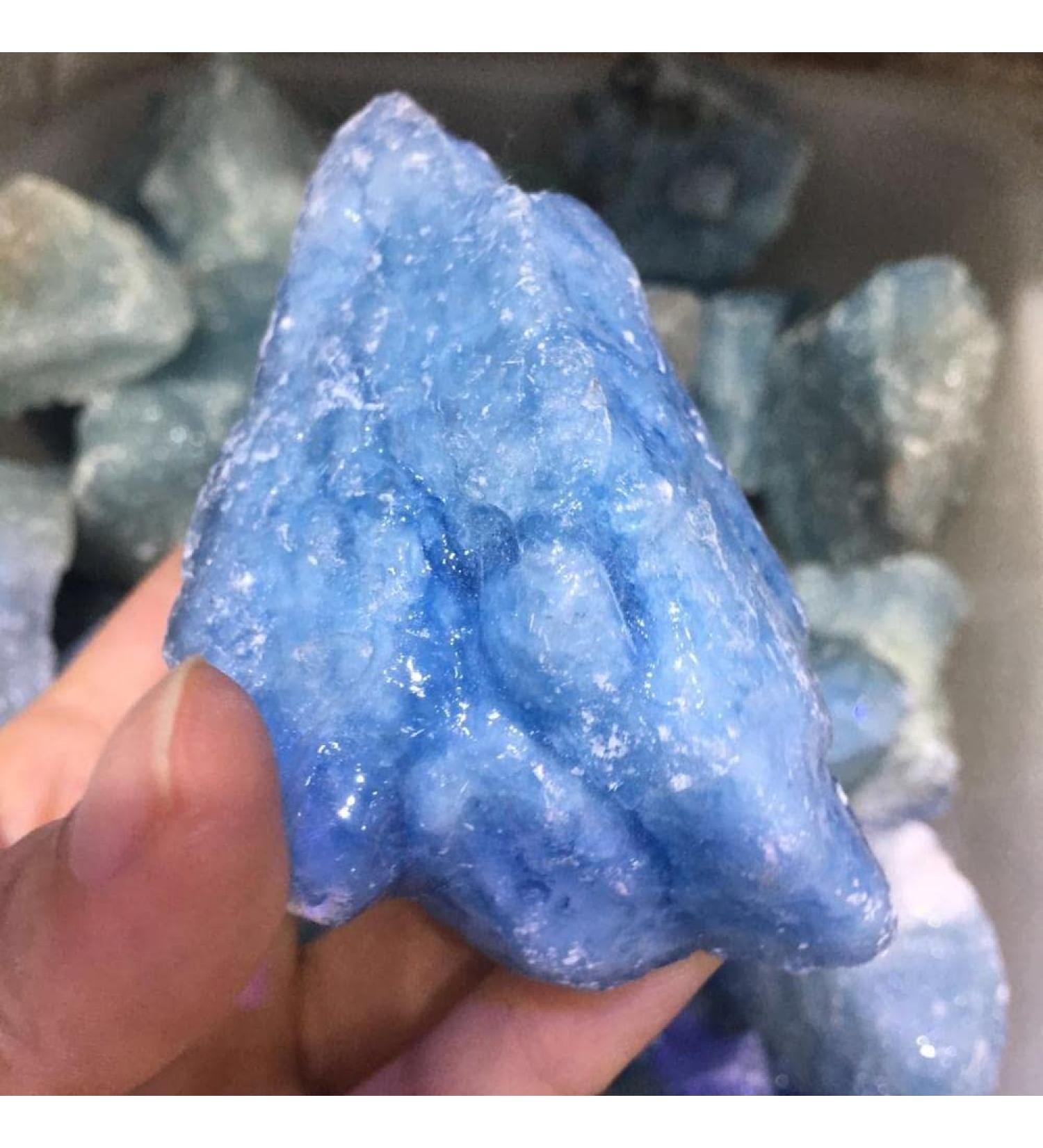 Crystal Large Size Natural Raw Aquamarine Quartz Crystal Rough Rock Gemstone Natural Gemstones and Minerals Suitable for Home Office Decoration FUZEGRDLI - Buy Online on GoSupps.com