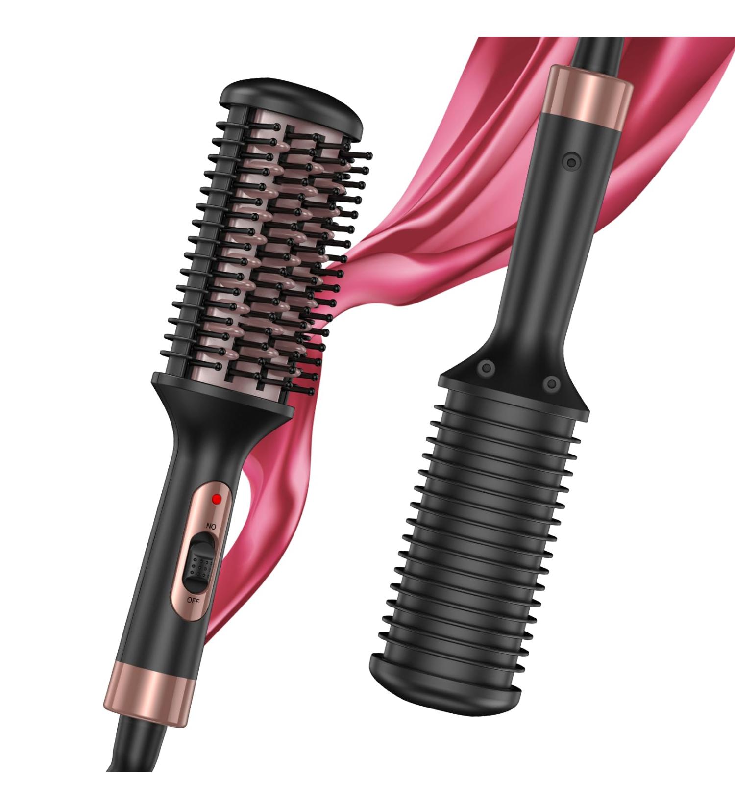Mini Straightening Brush - Dual Voltage Hair Straightener Comb for Women | Anti-Frizz Heated Brush for All Hair Types - Buy Online on GoSupps.com