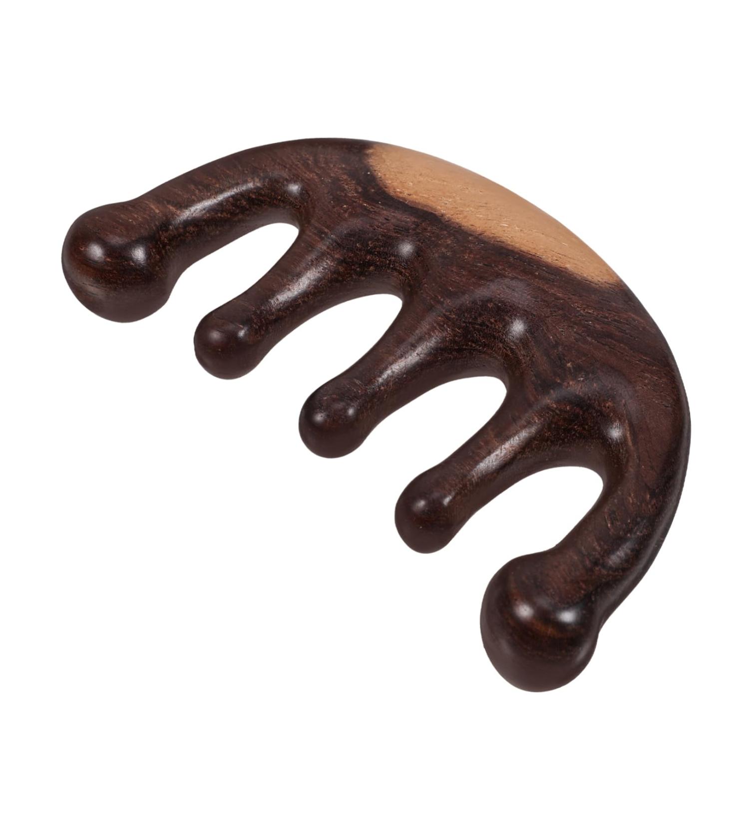 Frcolor Wooden Massage Comb for Men | Wide-Tooth Scalp & Hair Care Tool | No Static | 10.5x5.5 cm - Buy Online on GoSupps.com