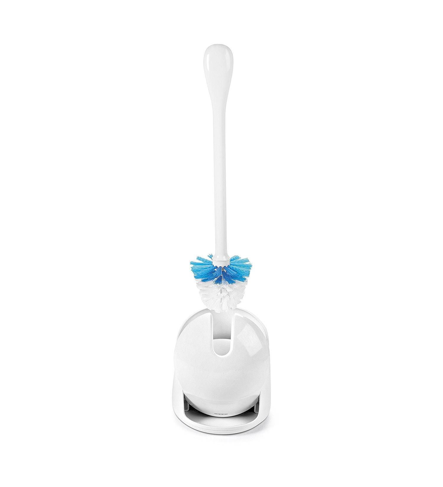 OXO Good Grips Compact Toilet Brush & Canister - White - 6 x 4.75 x 17.25 - Ergonomic Design for Efficient Cleaning - Buy Online on GoSupps.com