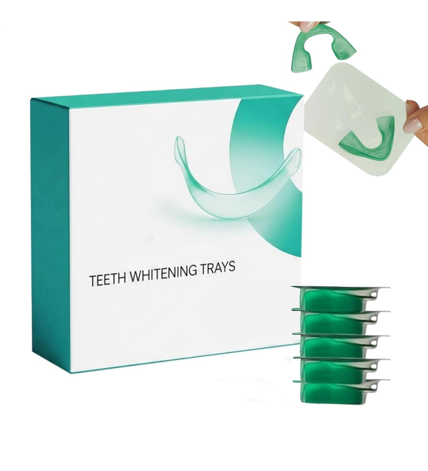 Teeth Whitening Trays Prefilled Whitening Kit Professional Tooth Cleaning Trays with Refreshing Mint Flavor for Men Women Easy At Brightening Solution for Health & Hygiene - Buy Online on GoSupps.com
