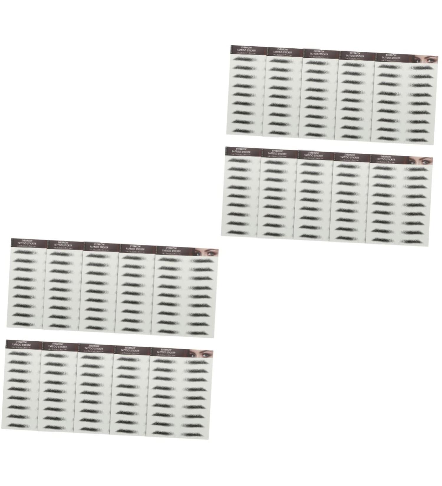 FRCOLOR 20 pcs Female Fake Stickers Supply Women Temporary Bionic Eyebrows Black Makeup Shaping Eyebrow 1 count (Pack of 1) Blackx2pcs - Buy Online on GoSupps.com