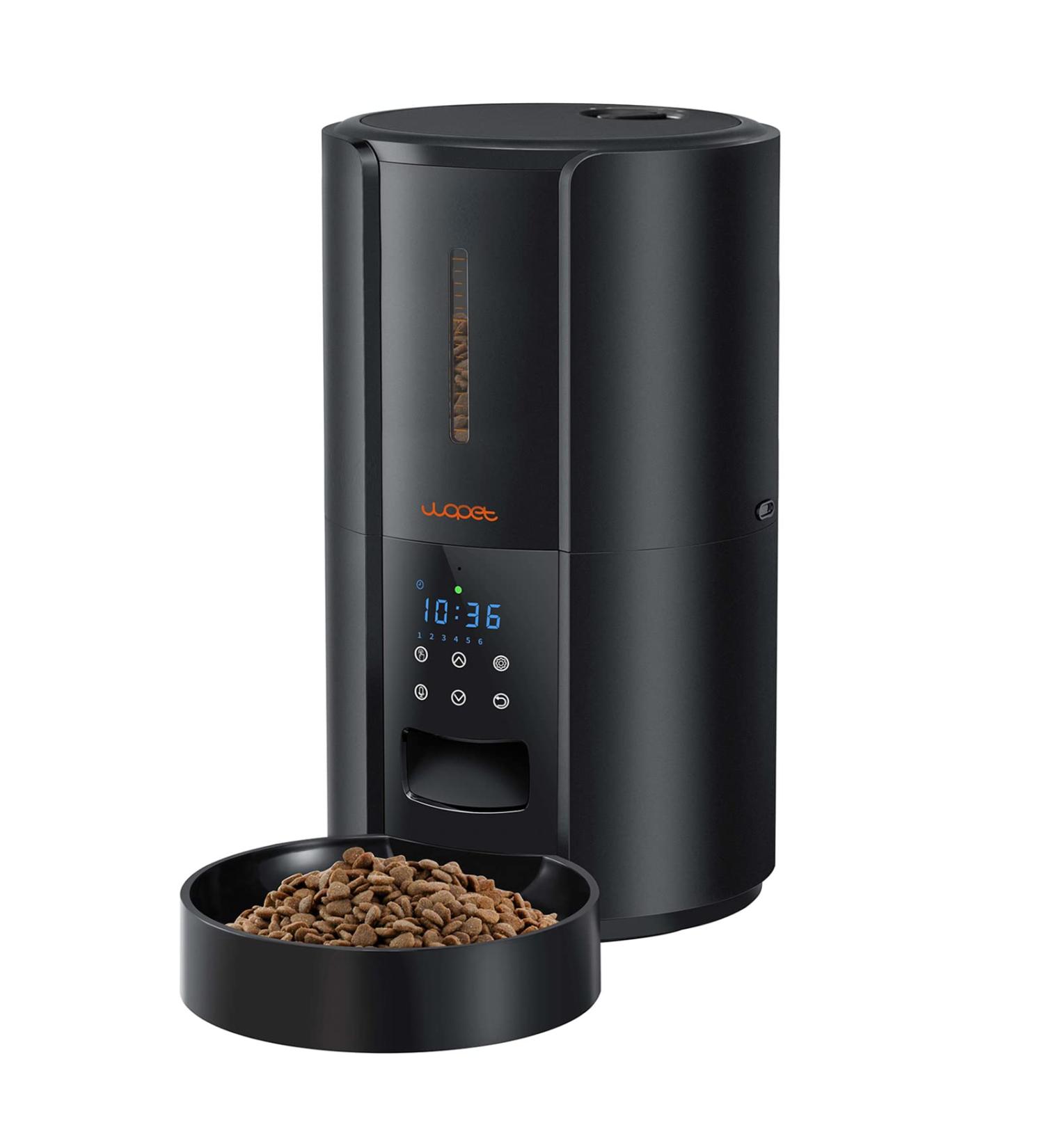 WOPET Automatic Cat Feeder  FT70 Plus Pet Dry Food Dispenser with Desiccant Bag for Cats and Dogs  Timed Cat Feeder Programmable 6 Meals Per Day  10s Voice Recorder Black - Buy Online on GoSupps.com