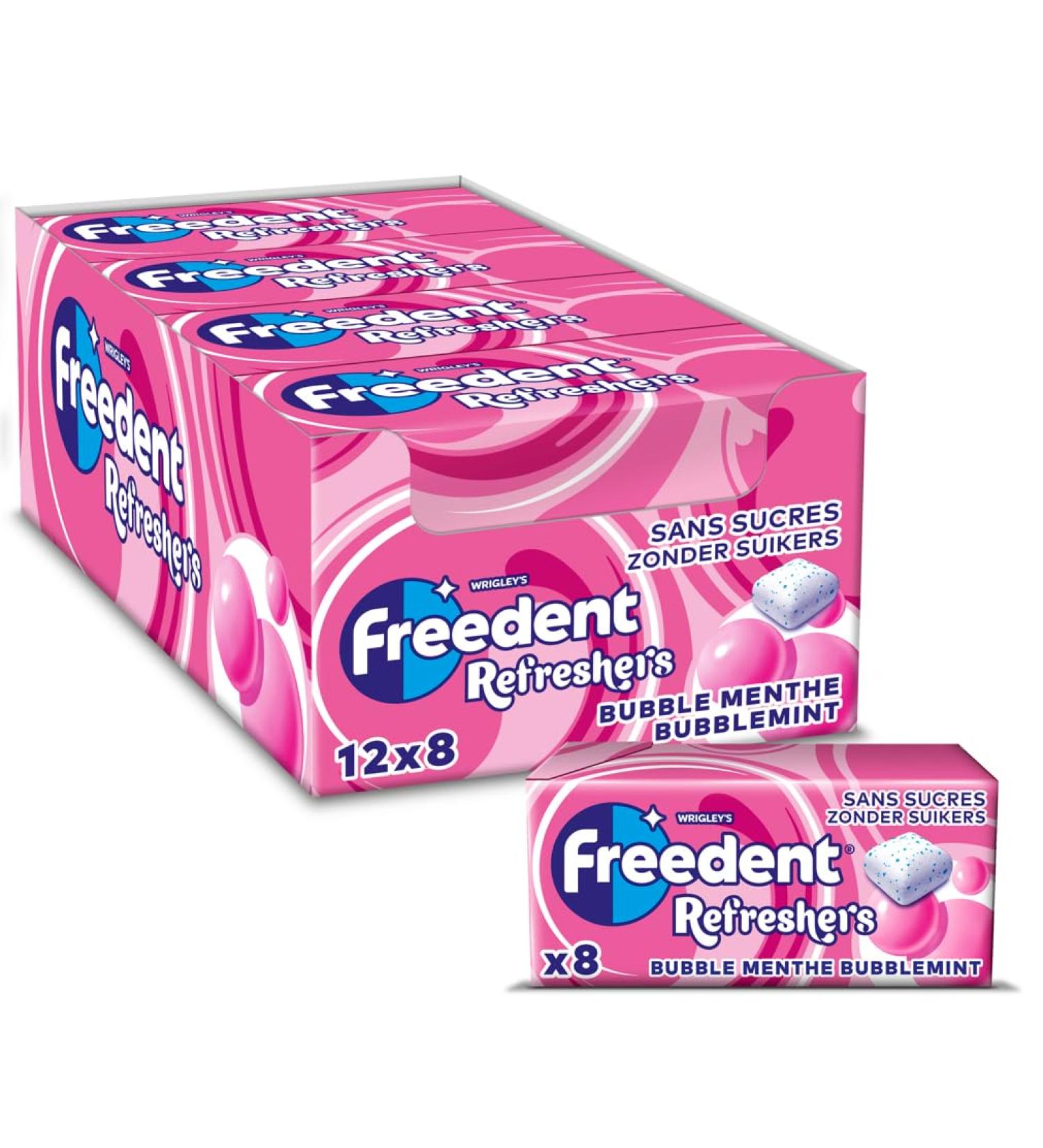 Freedent Refresher Maxi Pack of 12 Handypack of 8 Bubble-Mint Cubes - Buy Online on GoSupps.com