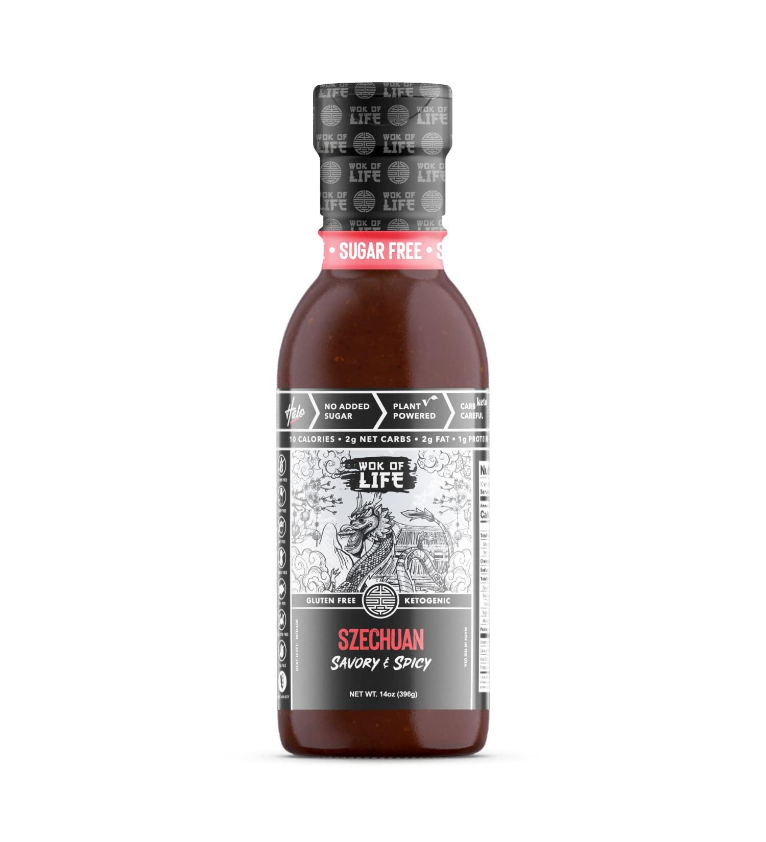 Sugar Free Szechuan Sauce by Wok of Life - Low Carb, Keto & Vegan | Gluten-Free Chinese Stir Fry Marinade - Buy Online on GoSupps.com