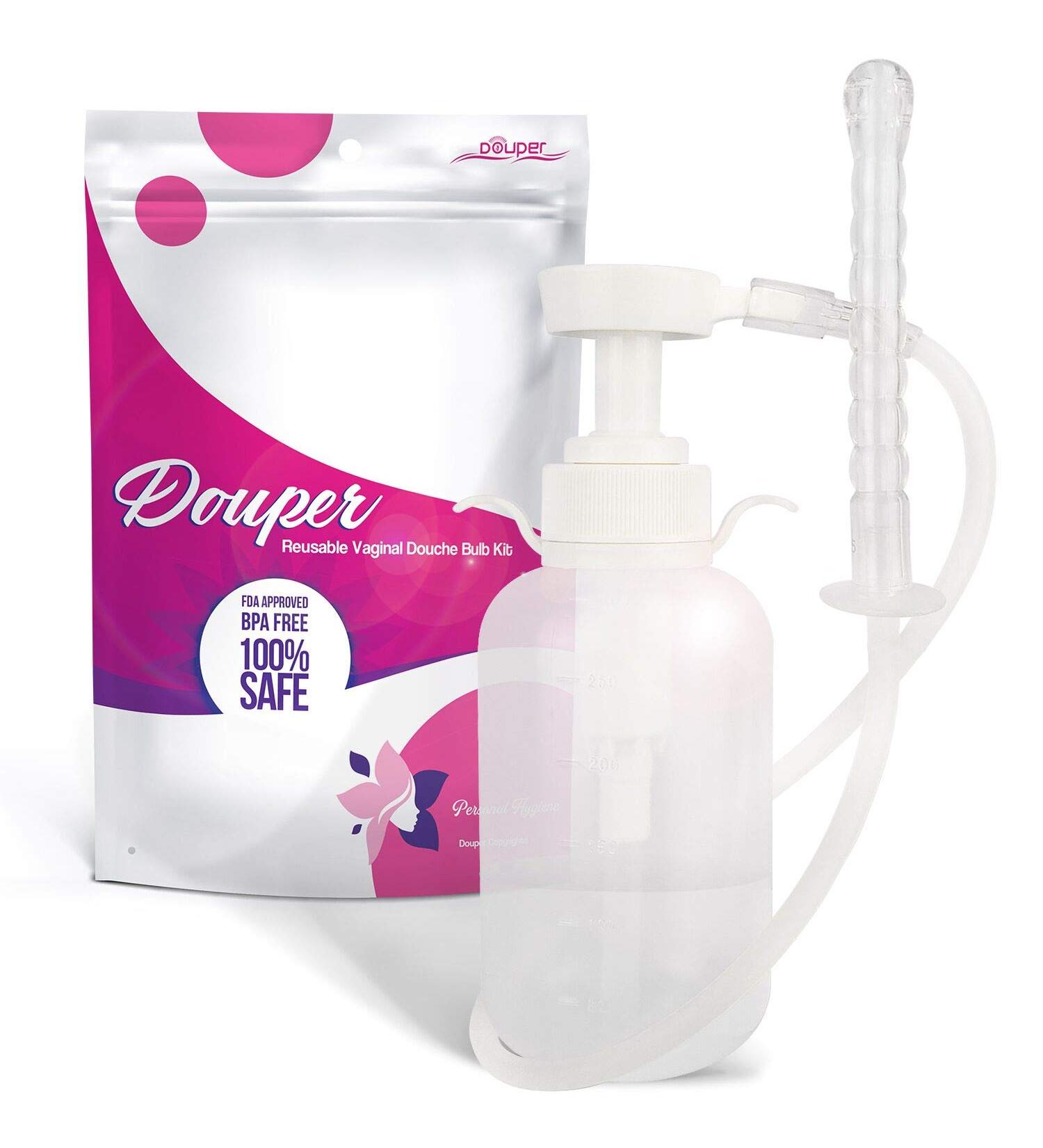 Douper Reusable Vaginal Cleansing System - 300ml Capacity - Excellent Vaginal Cleanser for Women - Stay Clean and Fresh with this Douche - Buy Online on GoSupps.com