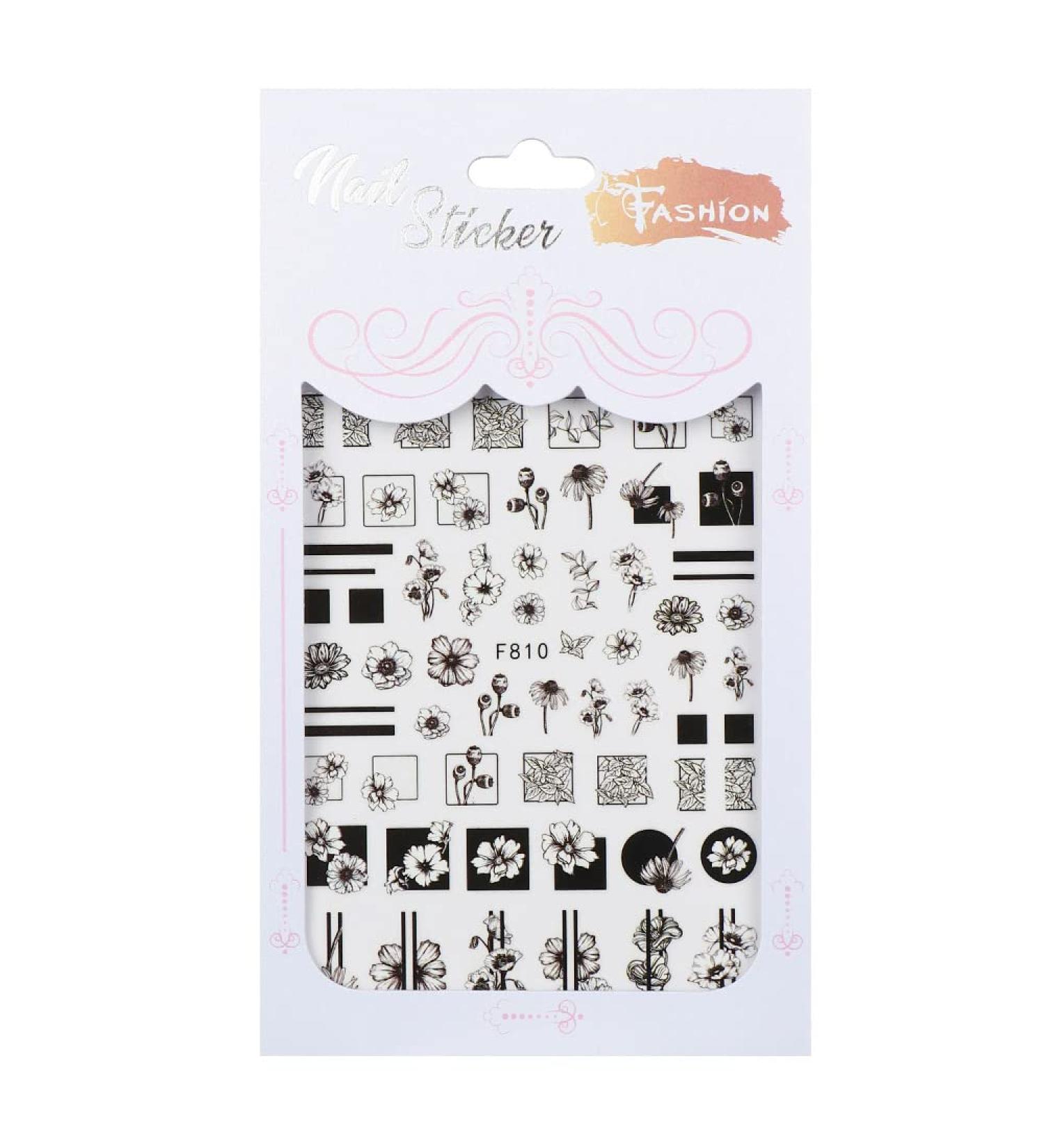 Manicure Accessories Butterfly-shape Flower Manicure Nail Foil Design Nail Art Decorations Water Nails Stickers Christmas Decals(F810) - Buy Online on GoSupps.com