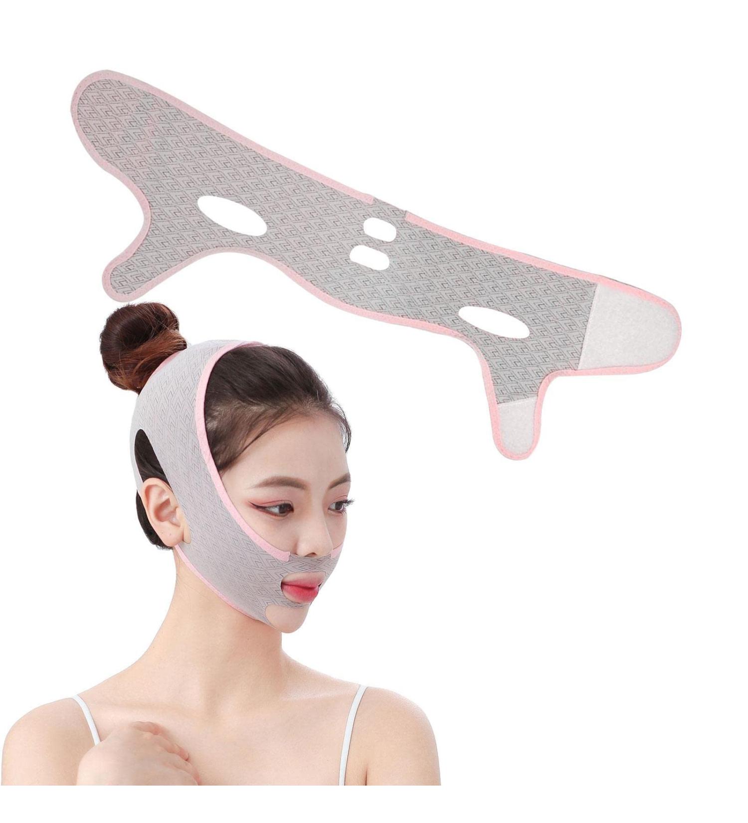 Double Chin Strap | Double Chin Reducer - Double Chin Reducer Face Lifting Belt Chin Strap for Double Chin for Women Face Belt Tightening Skin Preventing Sagging Face Lift Tape Tmay Printed - Buy Online on GoSupps.com