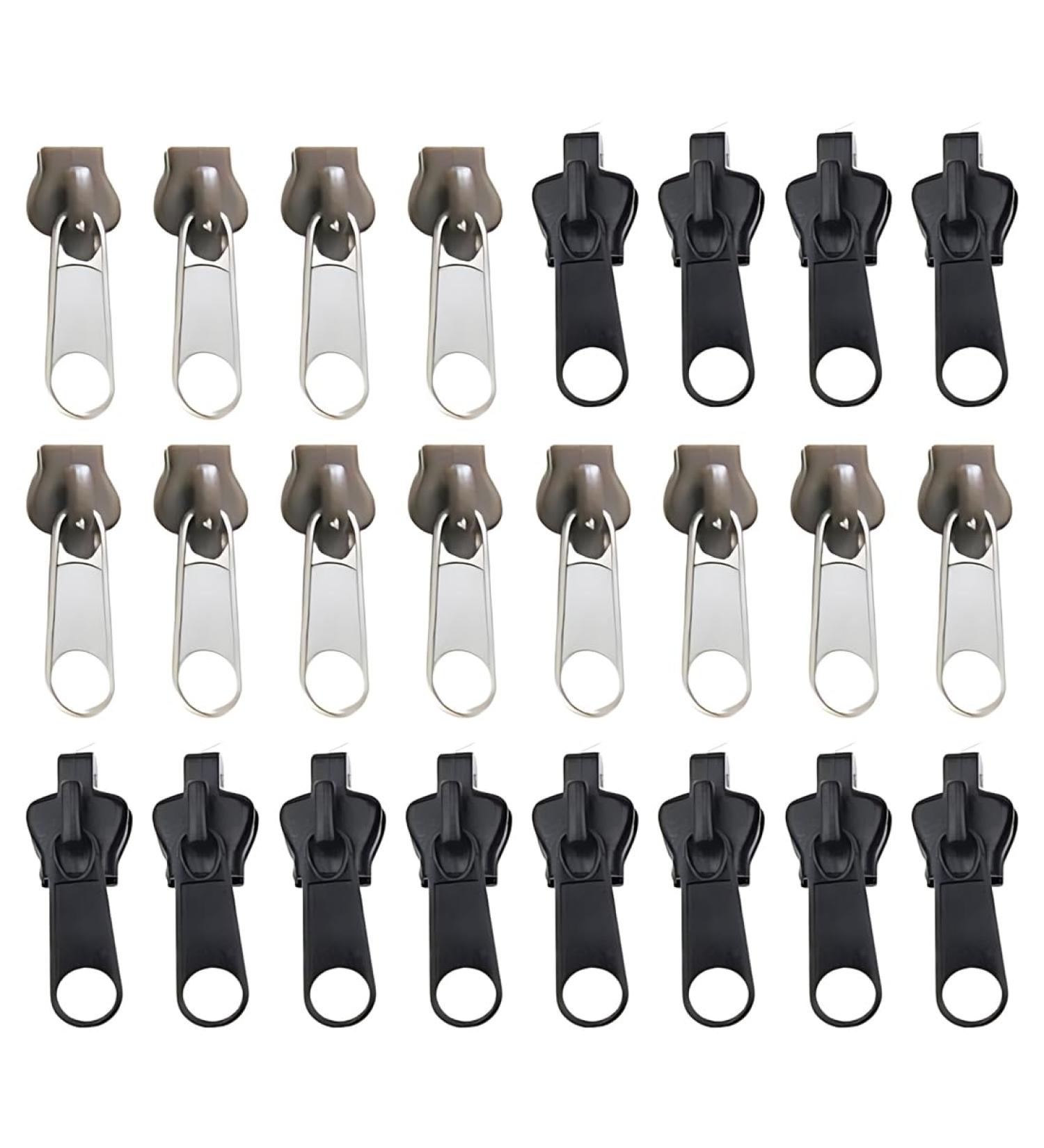 BCZR Pack of 24 ZIP Pulls & Zipper Sliders Replacement Zipper Sliders for Jackets Coats & Luggage (Black/Brown) - International Shipping Available - Buy Online on GoSupps.com