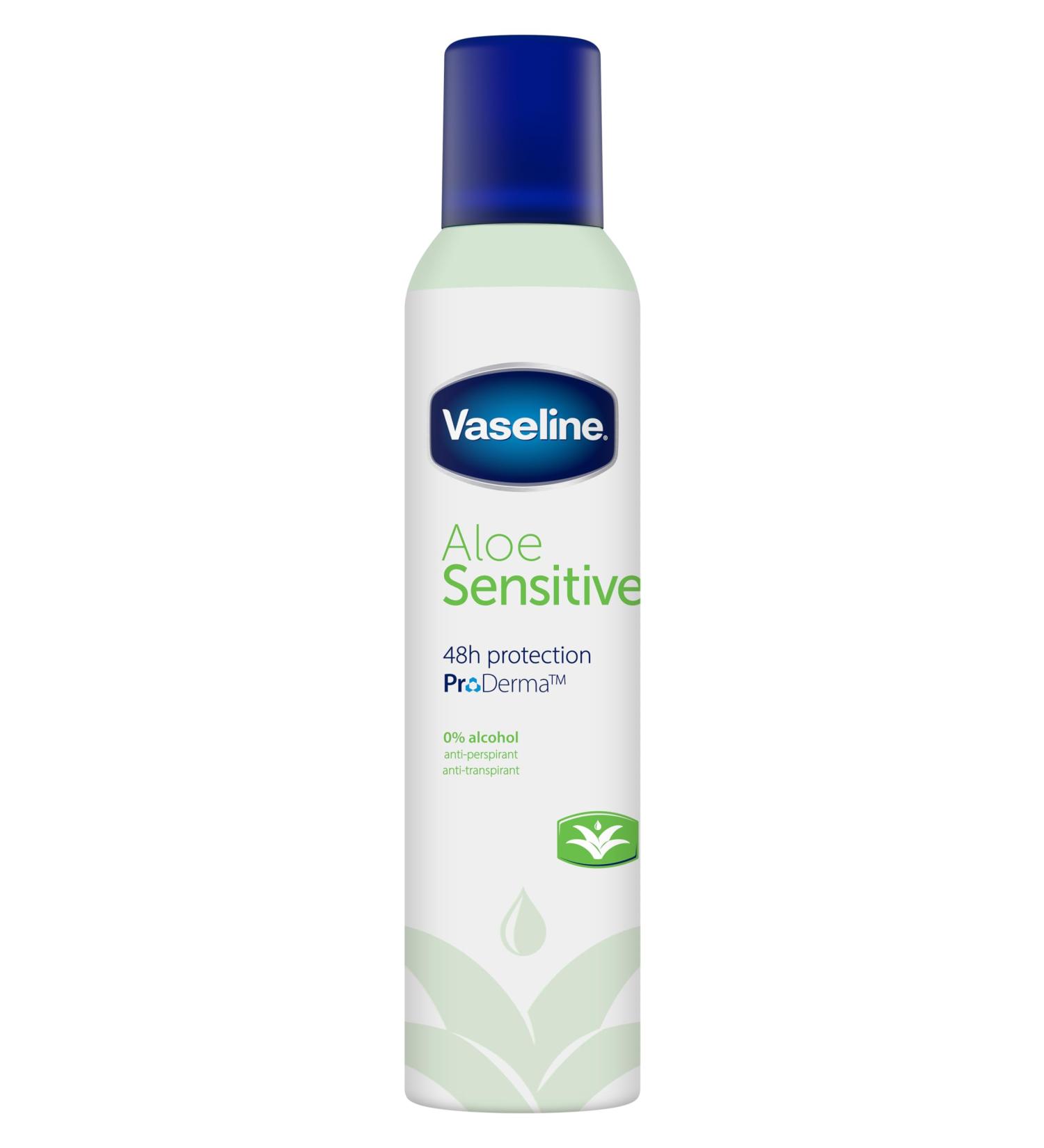  Vaseline Vaseline Aloe Sensitive 48h 250ml | 0% d'alcool - Buy Online on GoSupps.com