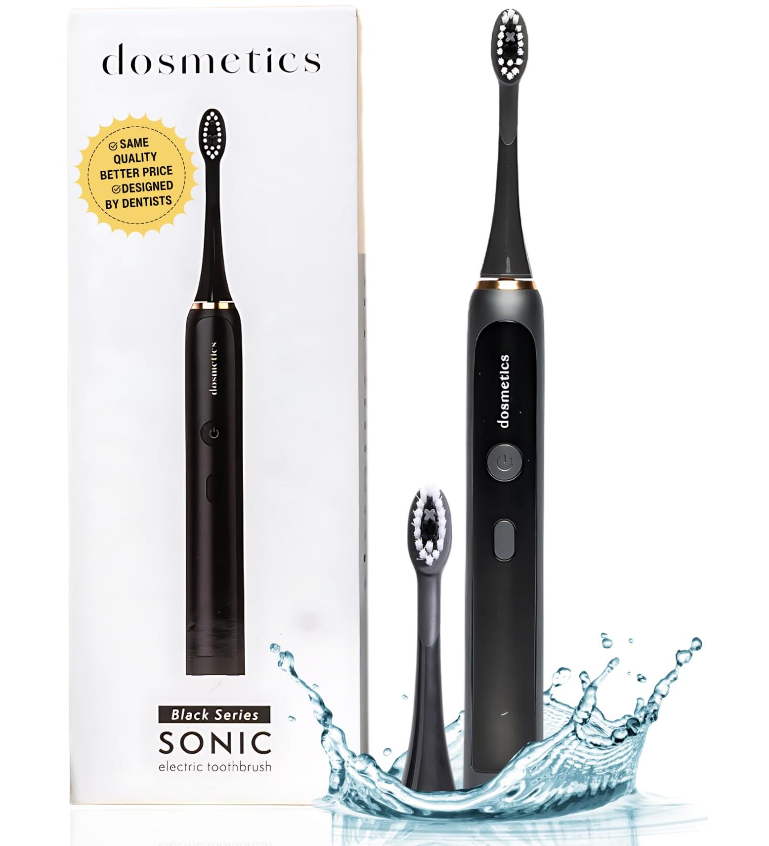 Electric Toothbrush for Adults - Sonic Waterproof 15 Modes Replaceable Heads | Rechargeable Plaque Remover with Charging Base & Travel Cap - Buy Online on GoSupps.com