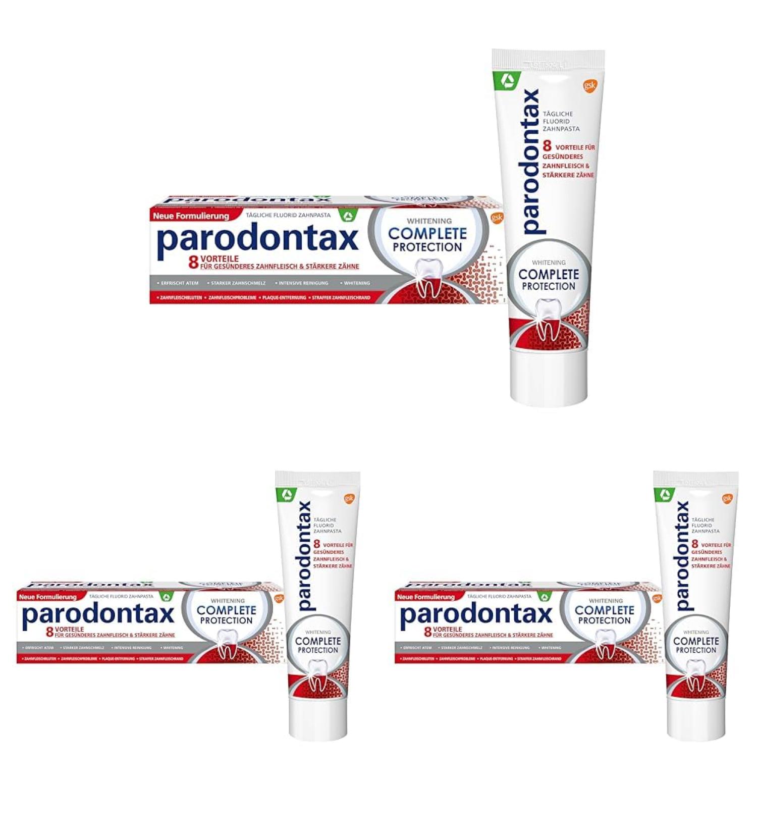 Parodontax Complete Protection Whitening Toothpaste 75ml (Pack of 3) - Best for Gum Problems | Shop Internationally - Buy Online on GoSupps.com