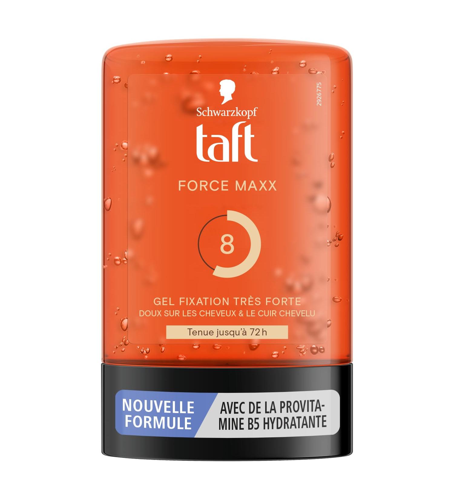 Schwarzkopf - Taft - Gel Tube Coiffant - Gel Force Maxx - Hold up to 72H - Very Strong Hold - Gentle on the hair - Long-lasting hold - No Sticky Effect - Provitamin B5 Formula - 300 ml - Buy Online on GoSupps.com