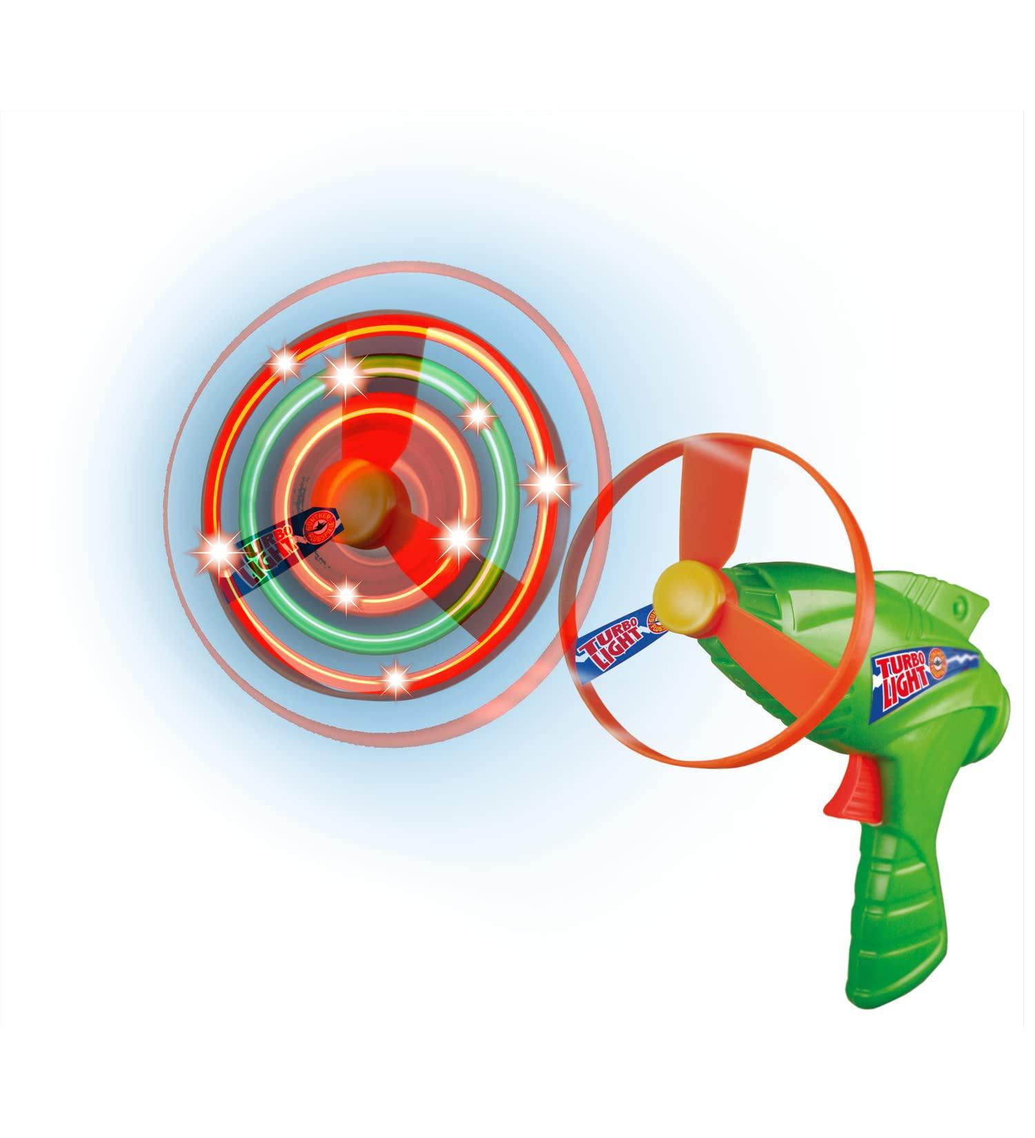 Paul G nther 1691 - Turbo Light Propeller Game bright catch toy with LEDs and starting pistols rotor diameter approx. 27 cm flight model for children from 5 years