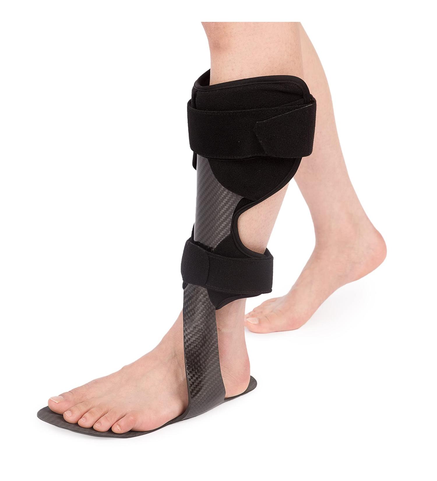 GHORTHOUD Carbon Fiber AFO Brace - Lightweight Ankle Foot Orthosis for Drop Foot & Ankle Instability (Large-Left) - International Shipping - Buy Online on GoSupps.com
