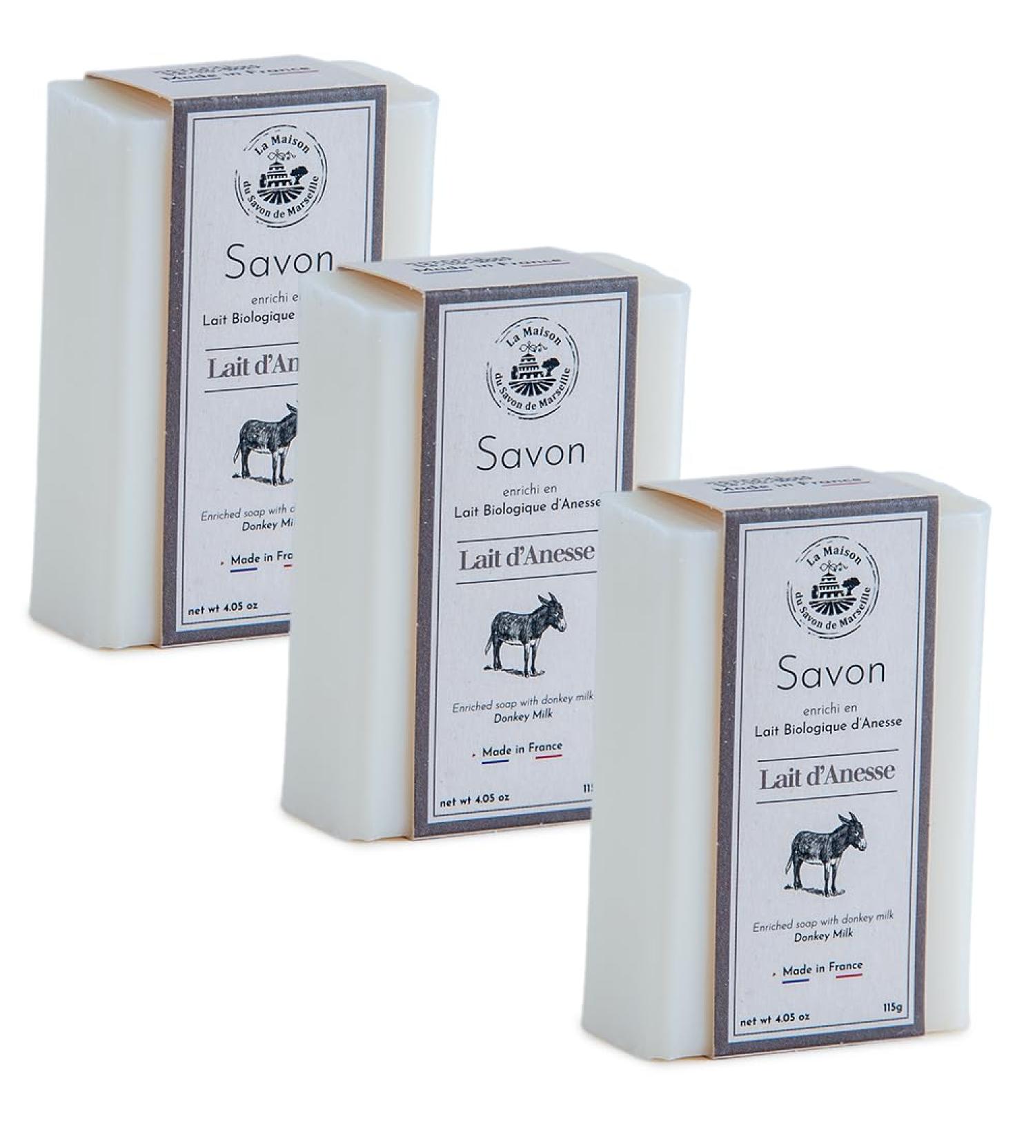 Maison du Savon 3 x donkey milk vessel fresh organic milk 125 g La Maison you Savin Fonsille - Buy Online on GoSupps.com