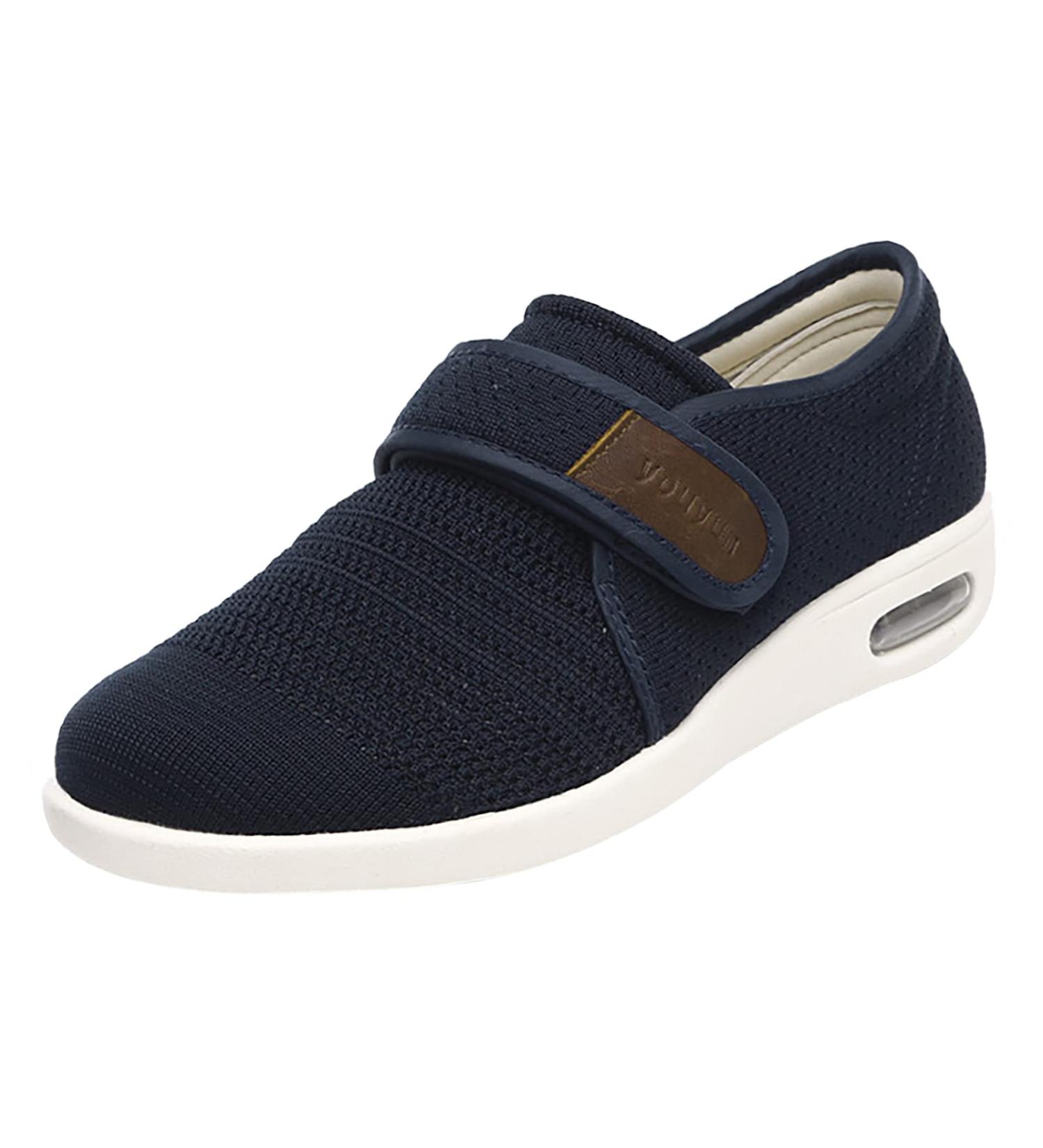 EKSED Quiteyan Diabetic Slippers for Women - Anti-Slip Breathable House Shoes - Blue Size 12 - Buy Online on GoSupps.com