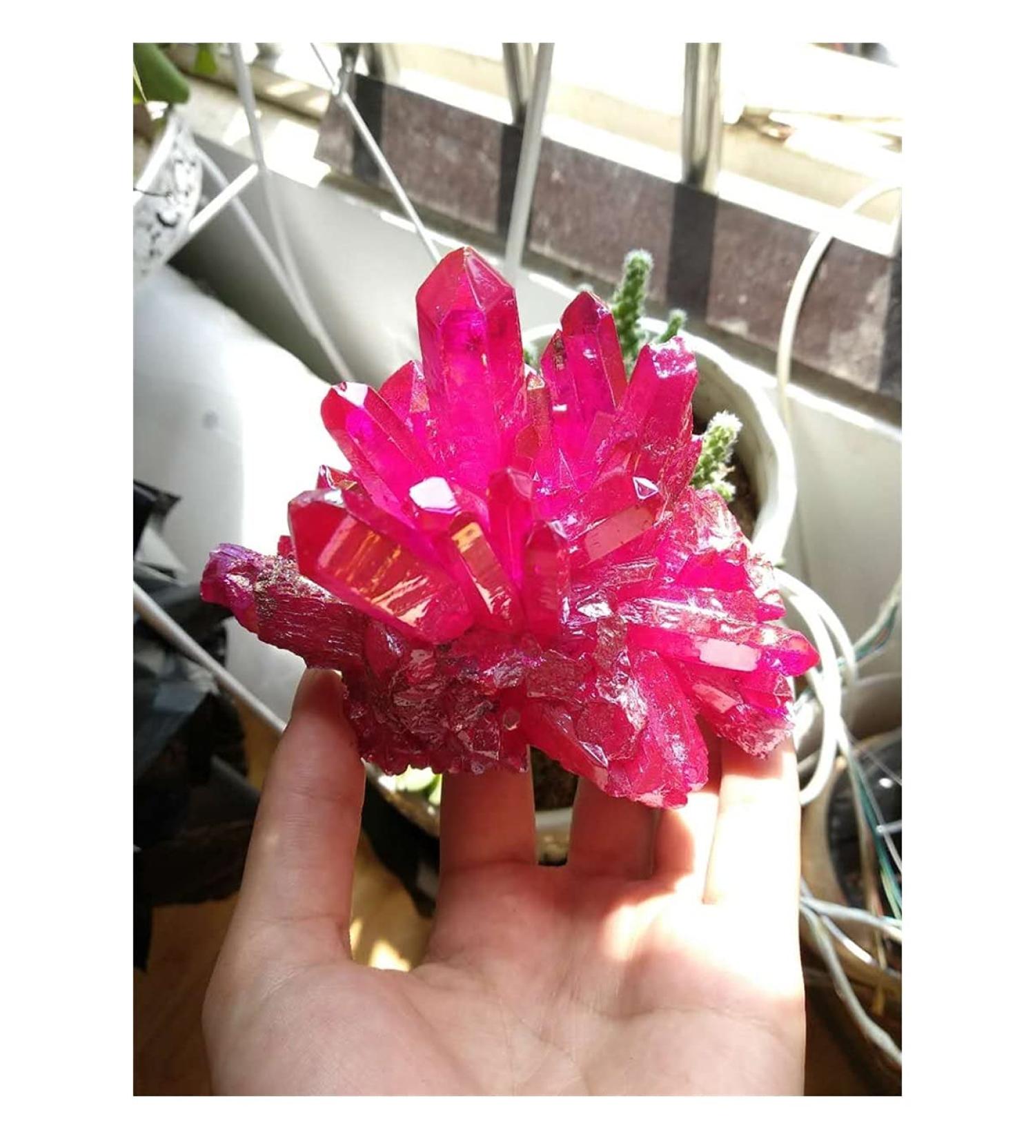 Light Red Crystal Titanium Bismuth Silicon Cluster Rainbows Natural Stones and Minerals - Buy Online on GoSupps.com