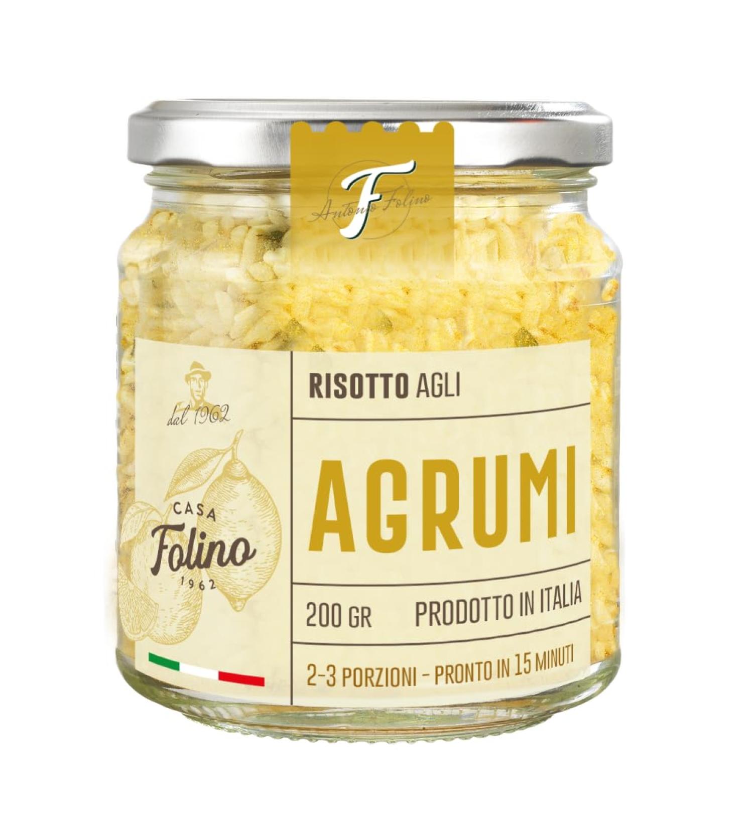  CasaFolino Sibari Carnaroli Rice Orange Rice 200g in a reusable glass jar Genuine product ready in minutes - 100% Made in Italy - Buy Online on GoSupps.com