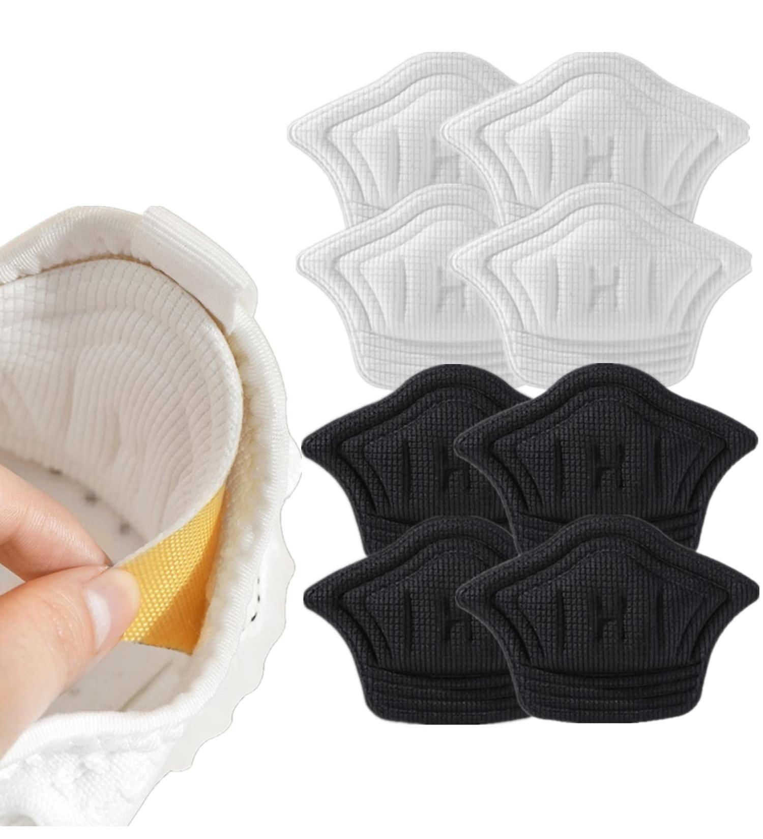 HarChen Heel Grips - Improve Shoe Fit and Comfort with Heel Cushion Liners - Extra Sticky Heel Protector Pads (4 Pairs) - Buy Online on GoSupps.com