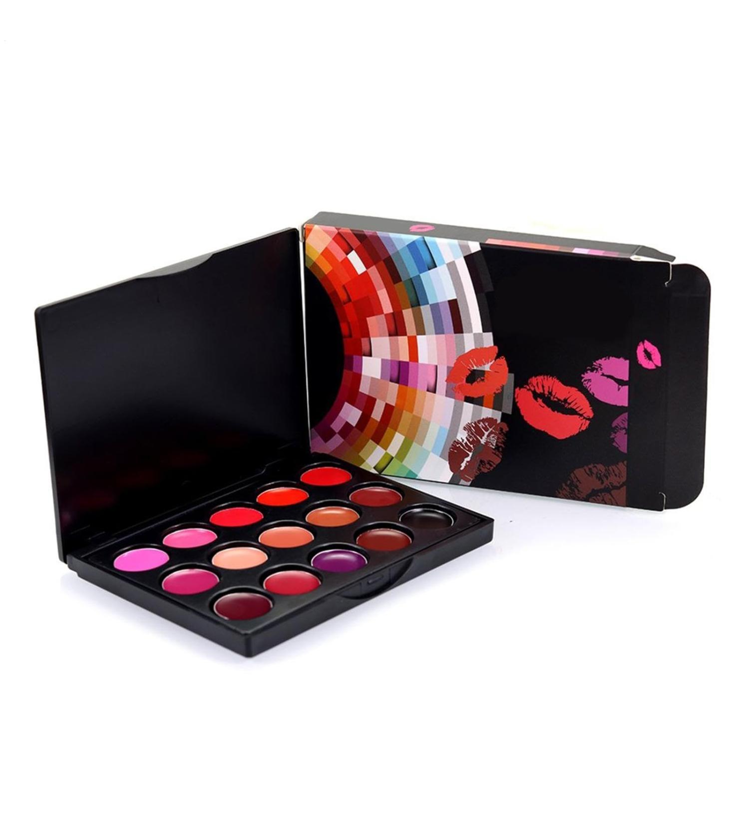 Palette de Brillants L vres - 15 Teintes Longue Dur e | Rouge L vres Mat et Gloss Waterproof Hydratant | Maquillage Pigment pour Soir e F te Halloween Kit Cosm tique Polyvalent et Professionn - Buy Online on GoSupps.com