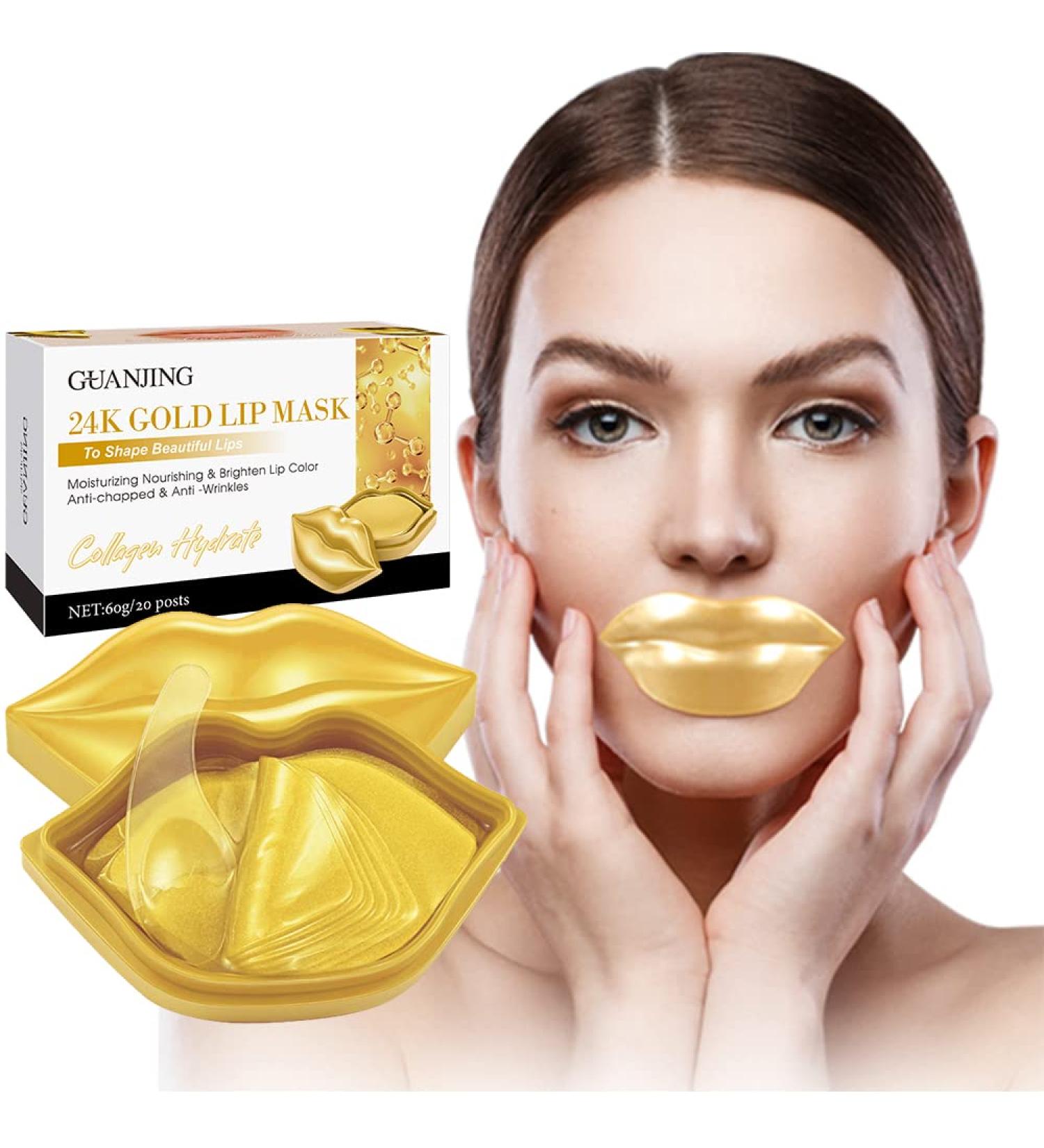 24K Gold Lip Mask Moisturizing Lip Mask Nourishing & Brighten Lip Color Anti-Chapped & Anti-wrinkles Hydrate and protect against the sun's UV rays-20 pots- - Buy Online on GoSupps.com