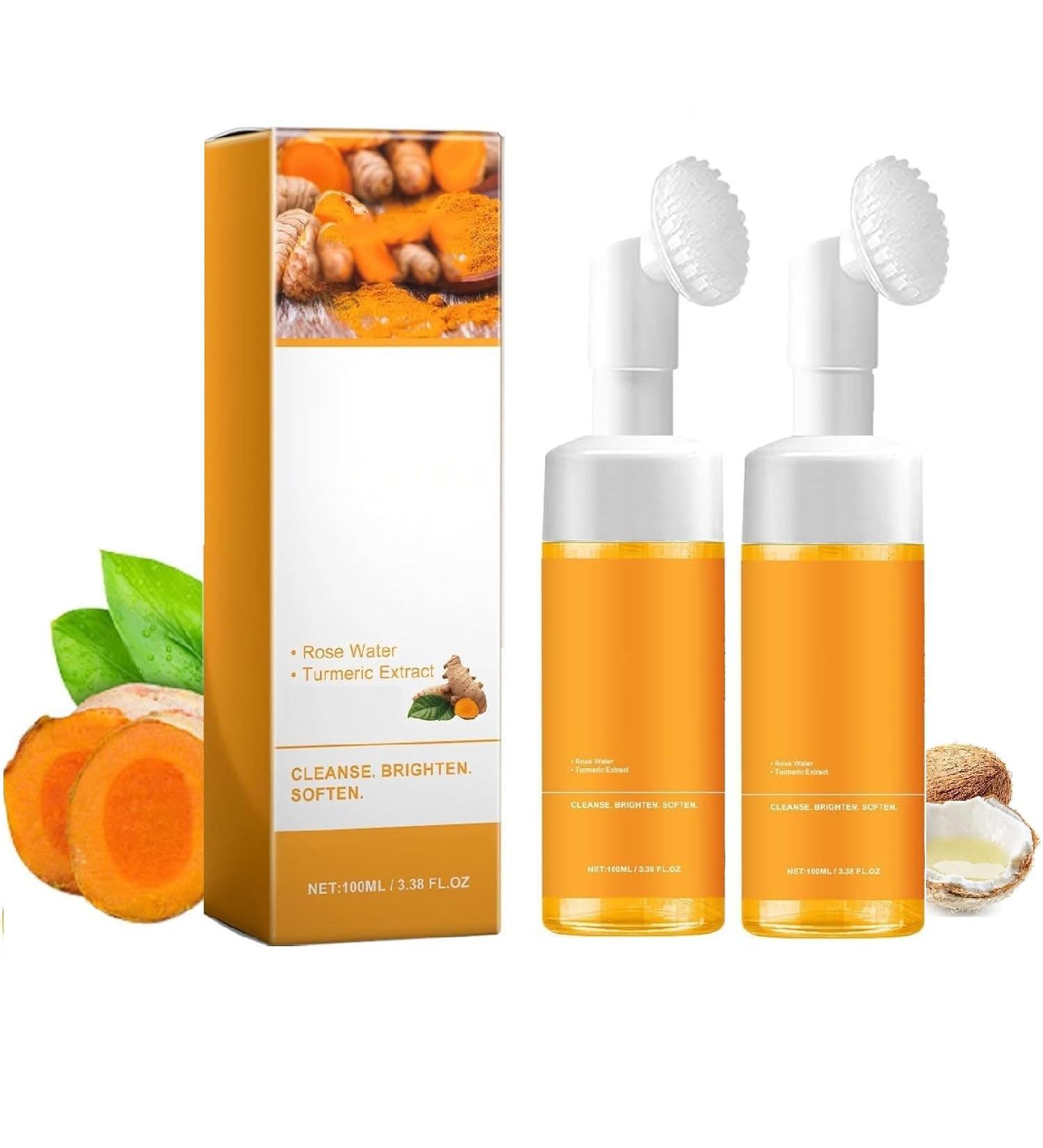 2 Pcs Turmeric Face Wash Cleansing Glow Recipe Face Wash For All Skin. - Buy Online on GoSupps.com