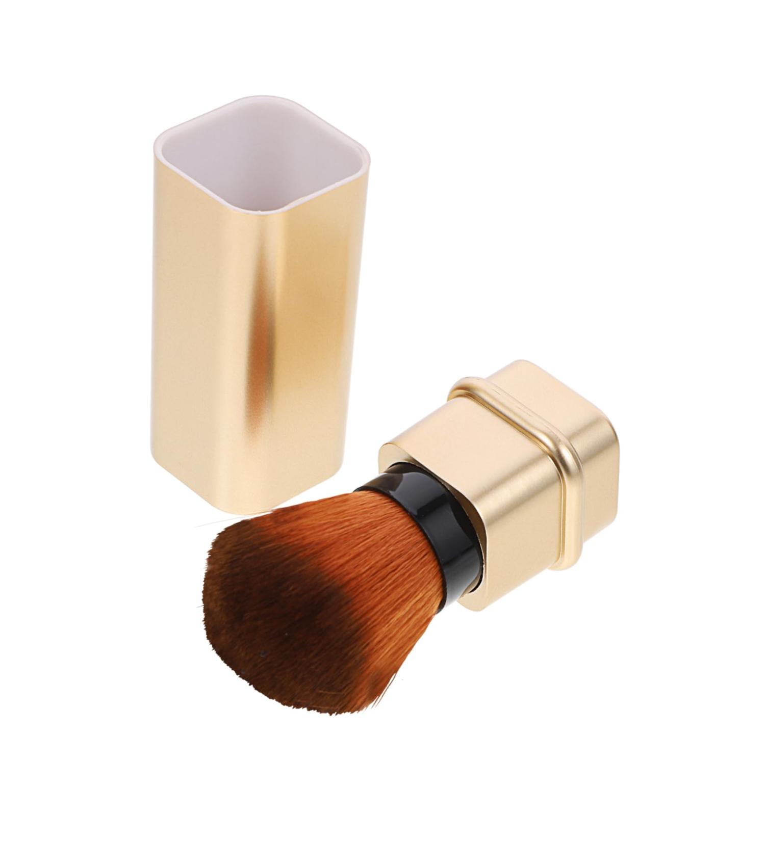 Angoily Makeup Cosmetics Brush Powder Brush Travel Wallet Fashion 2.7*2.7cm Golden - Buy Online on GoSupps.com