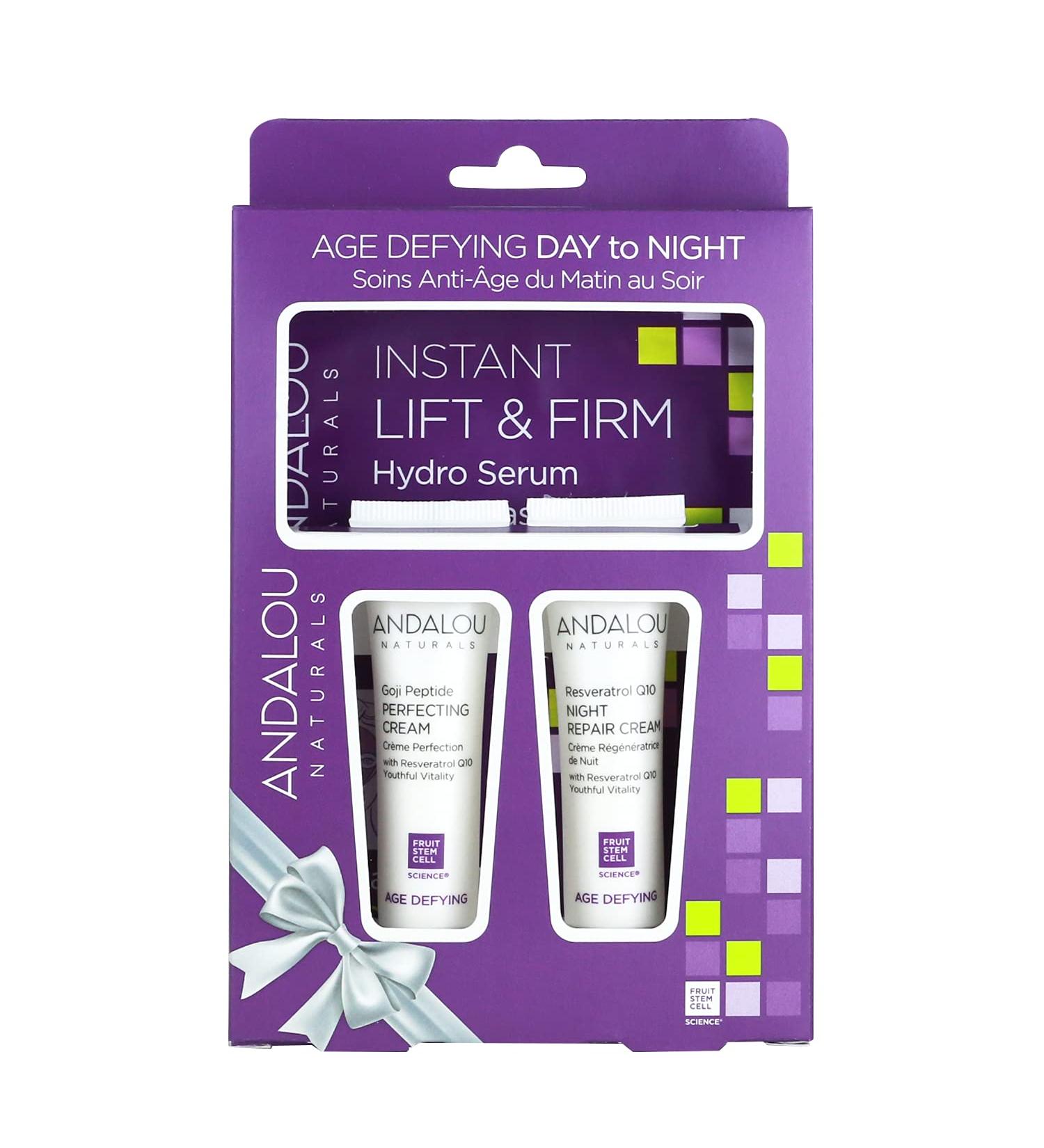 Andalou Naturals Age Defying Day & Night Gift Kit - 0.6 Fl Oz | Anti-Aging Skincare - Buy Online on GoSupps.com