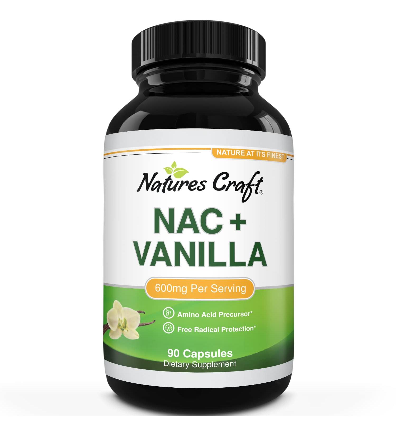 NAC Supplement 600mg Amino Acids - Vanilla Flavor for Liver and Kidney Cleanse | High Absorption N-Acetyl Cysteine for Detox Support - Buy Online on GoSupps.com