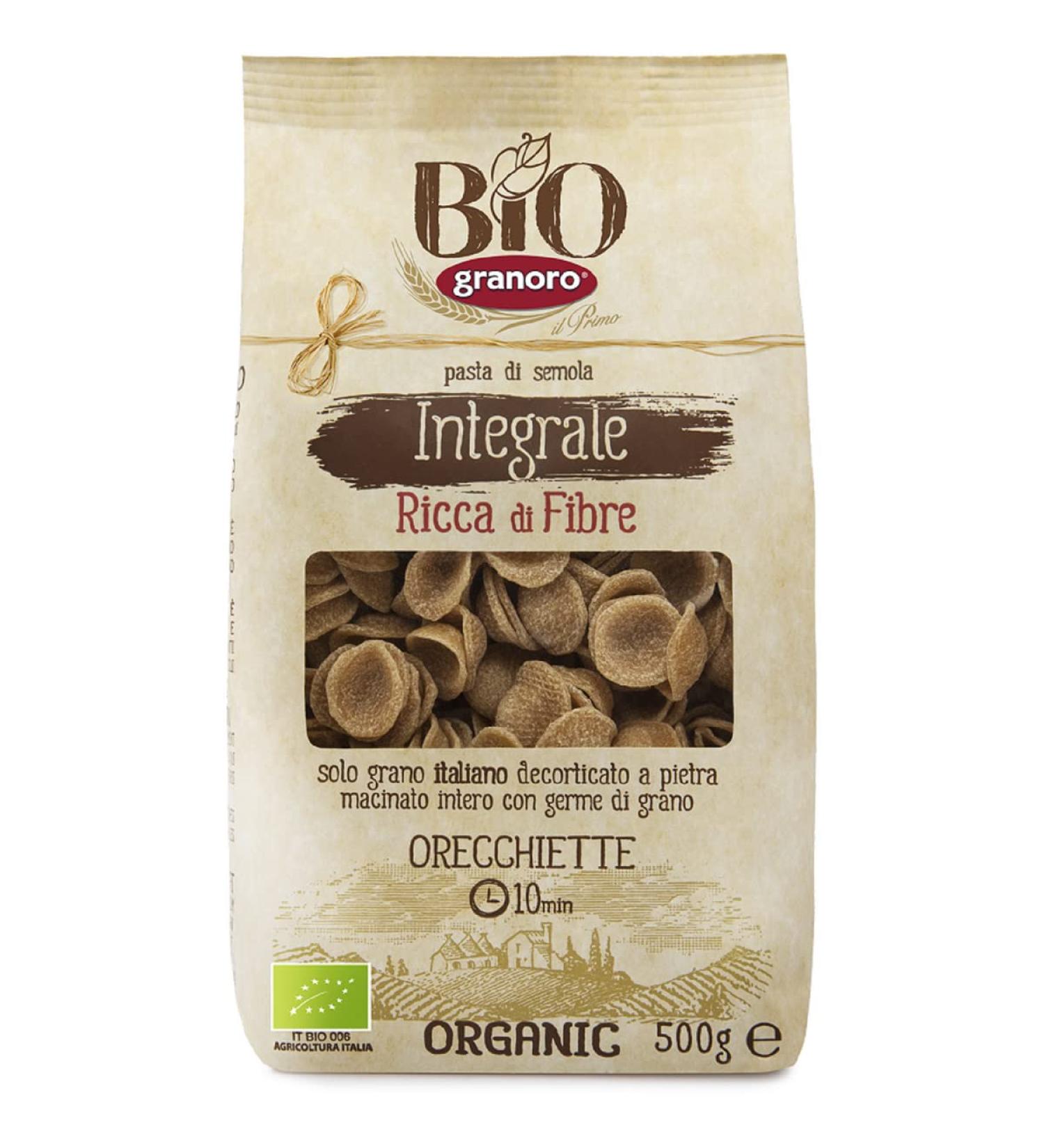 AUCHAN Pack of 3 units *** GRANORO Organic Whole Wheat Orecchiette No. 91 500g