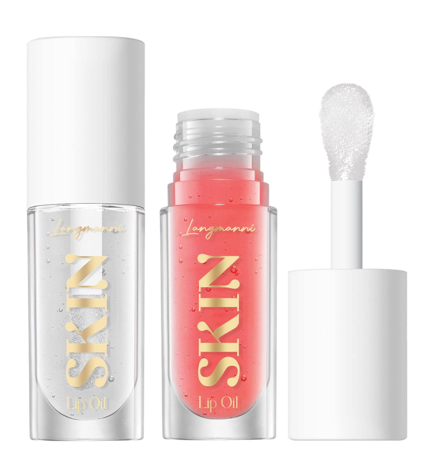 BANGFENG 2Pack Hydrating Lip Glow Oil Plumping Tinted Lip Balm Set - Long Lasting & Nourishing Non-Sticky Formula - Buy Online on GoSupps.com