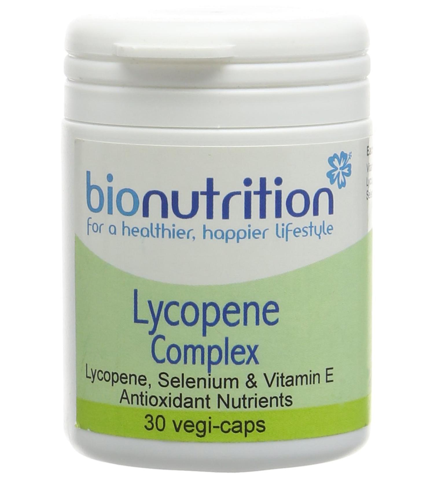 Bio Nutrition Lycopene Complex 10mg 30 Vegi Capsules - Antioxidant Men's Health Support - Buy Online on GoSupps.com