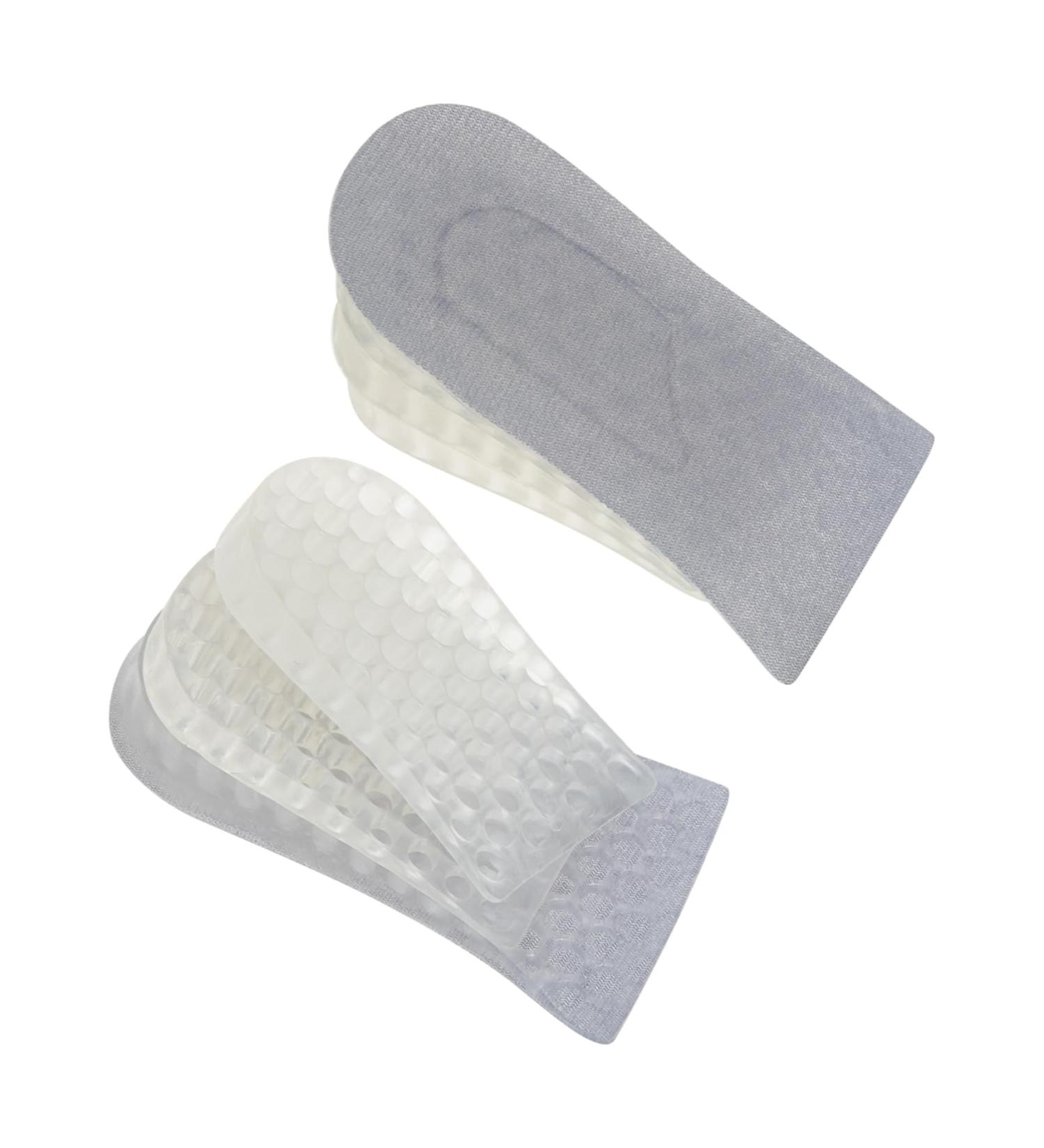 FRCOLOR Height Increasing Insoles - 2 Pairs of Cotton Shoe Inserts for Men & Women - Grey Heel Lift Insoles for Winter Shoes 12.3x6.8CM - Buy Online on GoSupps.com