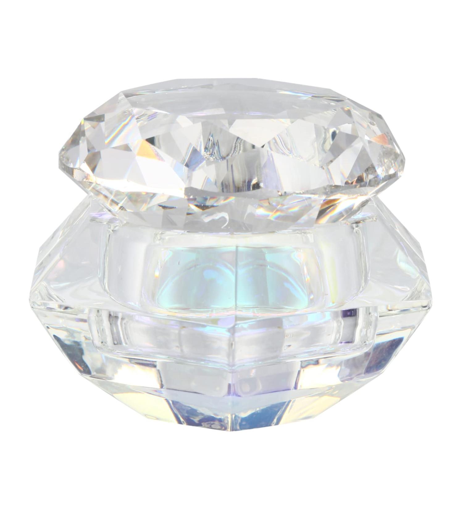 Beatifufu Nail Art Crystal Cup Travel Small Jar Bead Containers Cream Lotion Jar Makeup Container Cosmetics Clear Nail Varnish Empty Sample Jar Clear Nail Polish Containers for Beads Glass 6.5x8cm As Shown - Buy Online on GoSupps.com