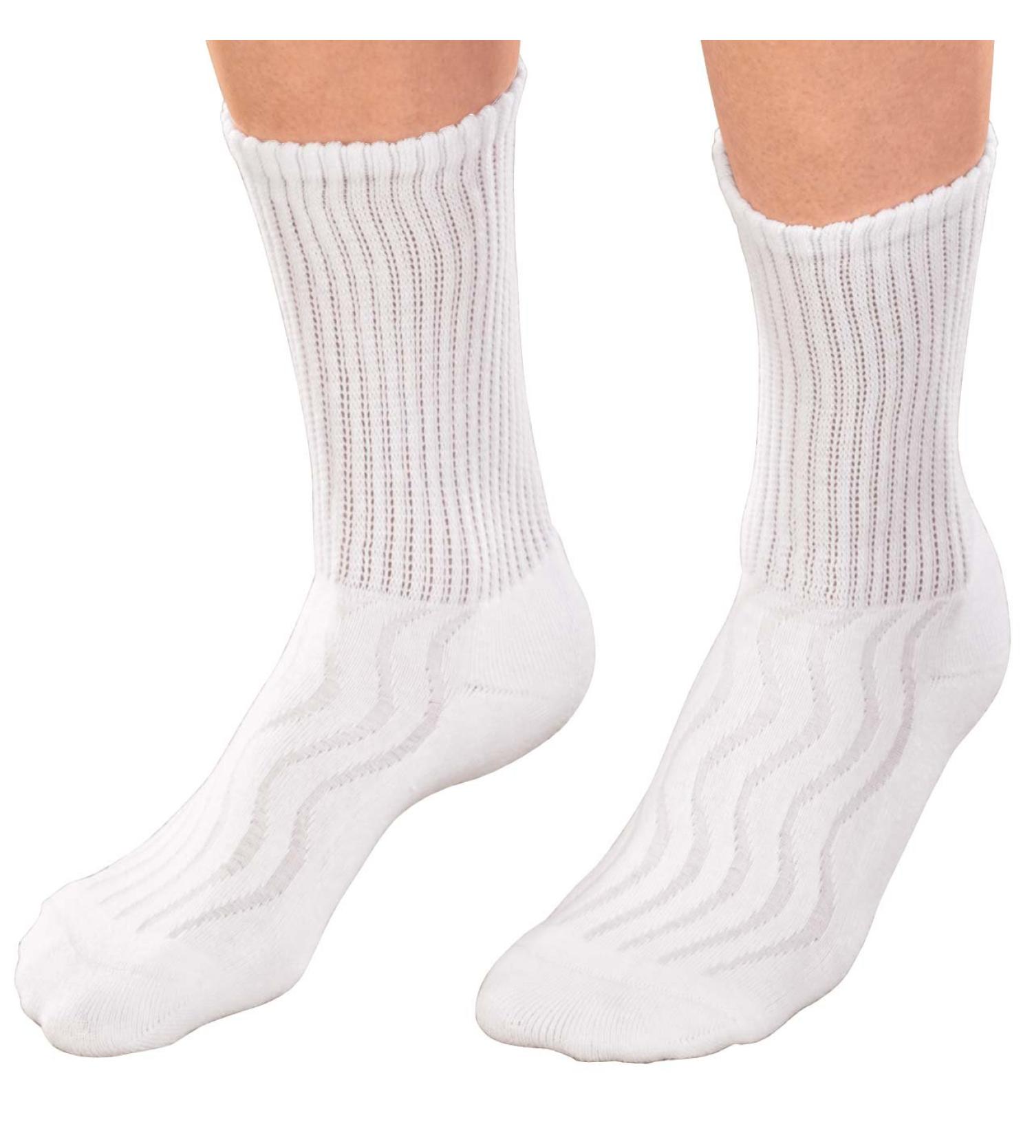 Wave-In Mesh Diabetic Crew Socks by EasyComforts
