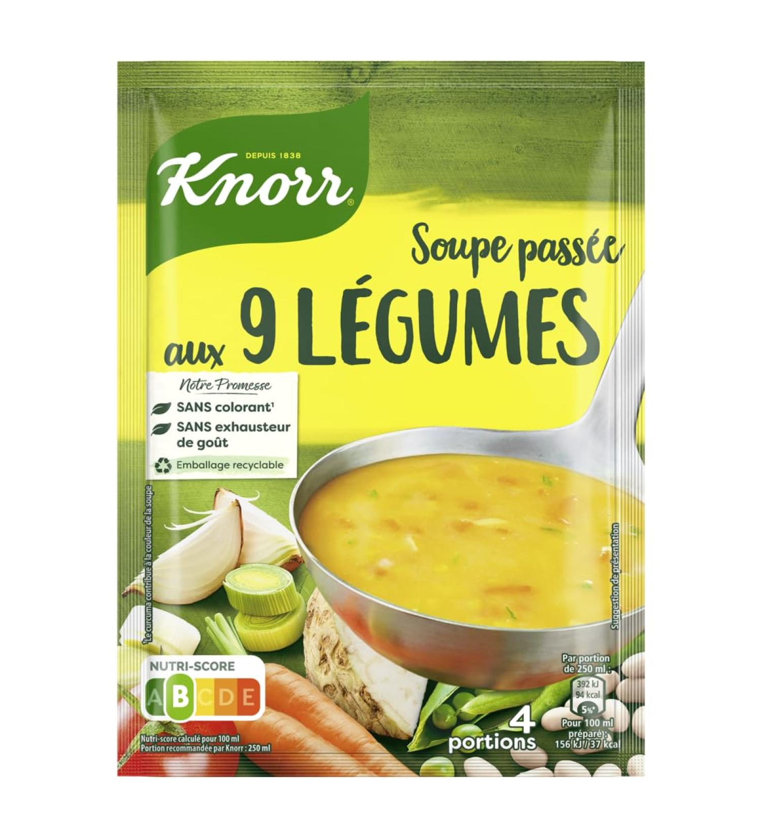Knorr Dehydrated Soup with 9 Vegetables, Tasty Soup, Handy Size - 105g